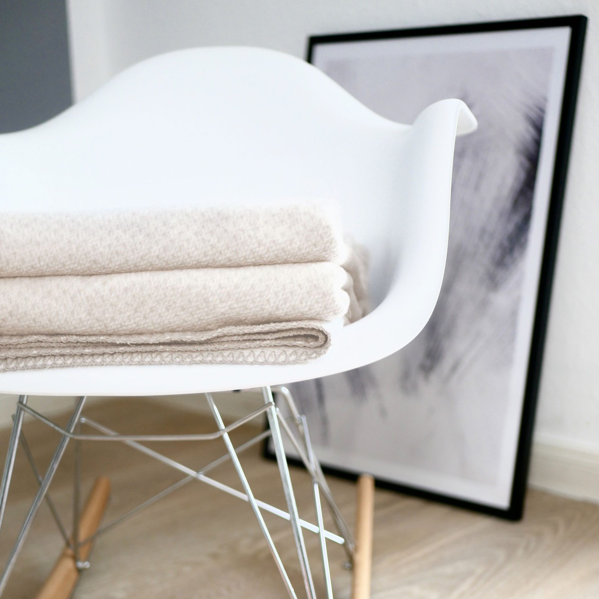 Wolldecke EMMA Premium Kuscheldecke aus 100% weicher Bio-Baumwolle in 7 Far günstig online kaufen