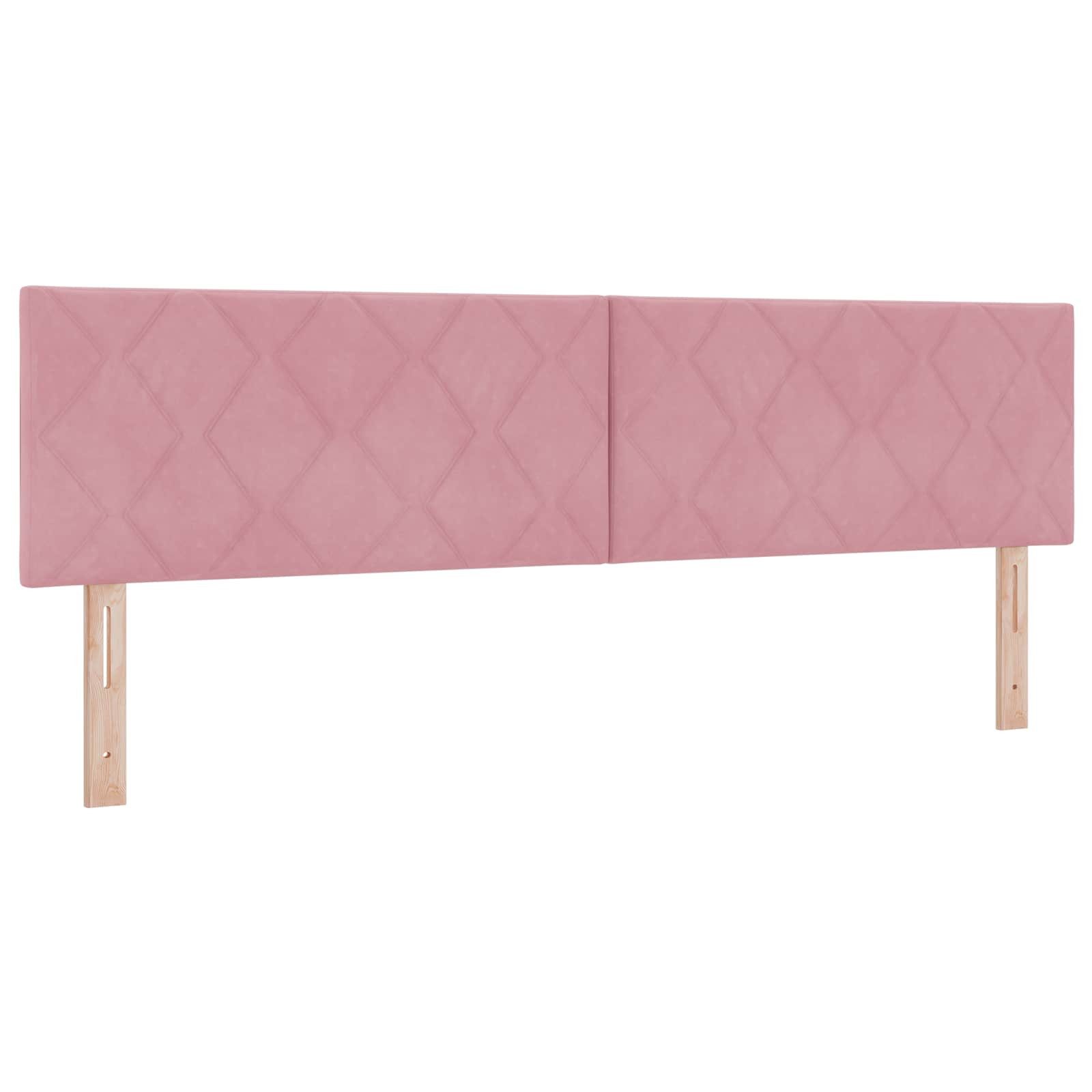 vidaXL Bett LED-Speicherbett mit Matratze Rosa 180 x 200 cm Samt (1-tlg)