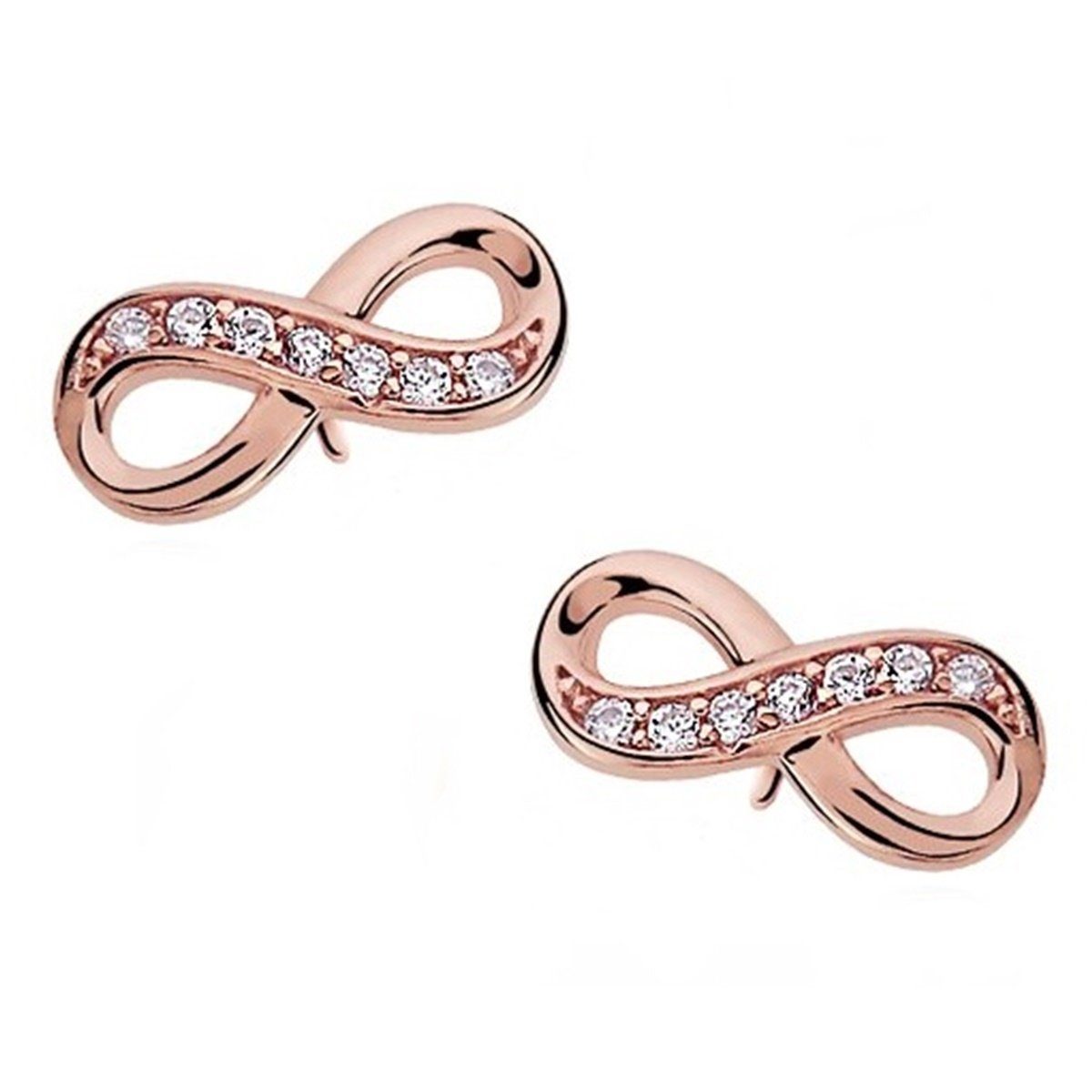 Goldene Hufeisen Paar Ohrstecker Unendlichkeit Ohrstecker 925 Silber Rosego günstig online kaufen