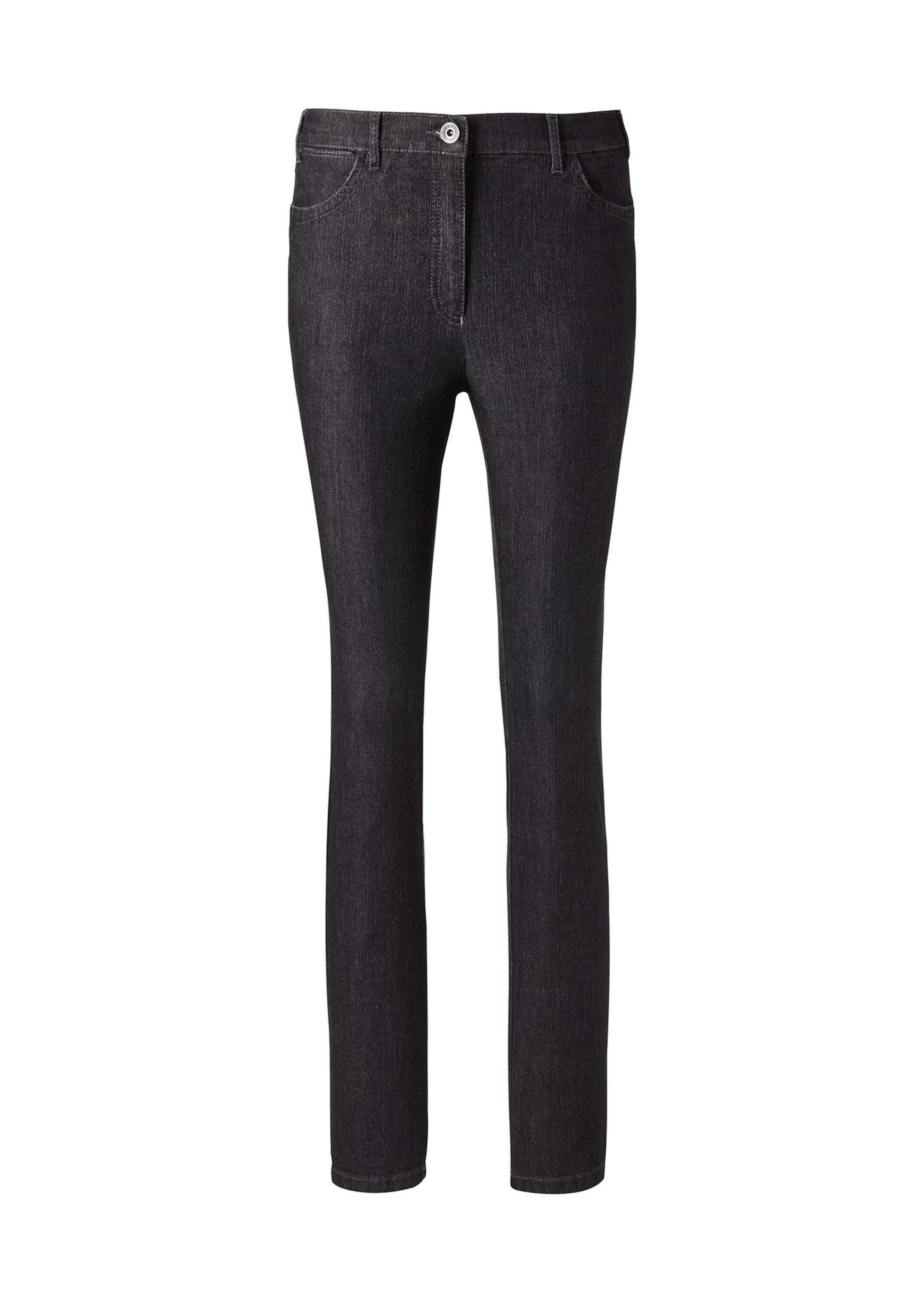 GOLDNER Bequeme Jeans Denimhose mit Stretchkomfort Baumwollhose im 5-Pocket-Stil mit elastischem Bund und Knöchellänge