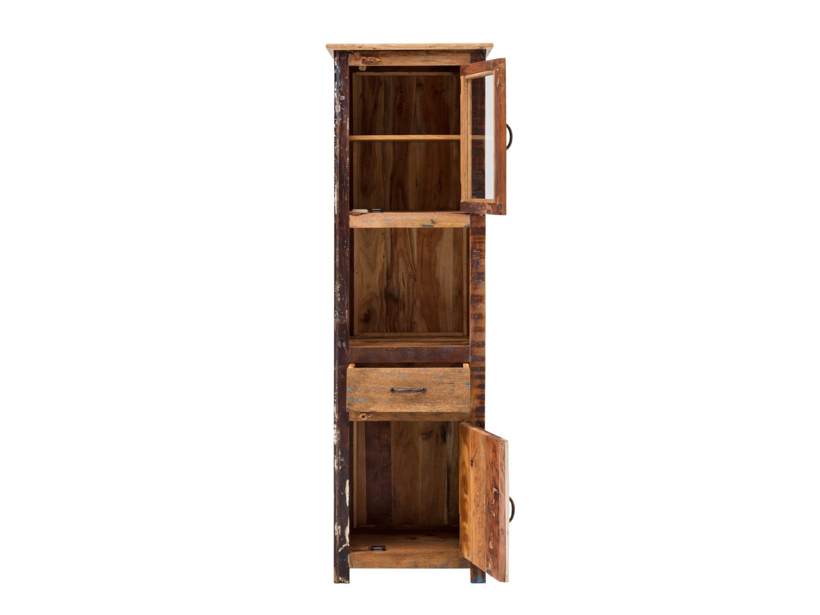 massivum Badmöbel-Set Sumana massiv rustikal Boho Badezimmer Möbel