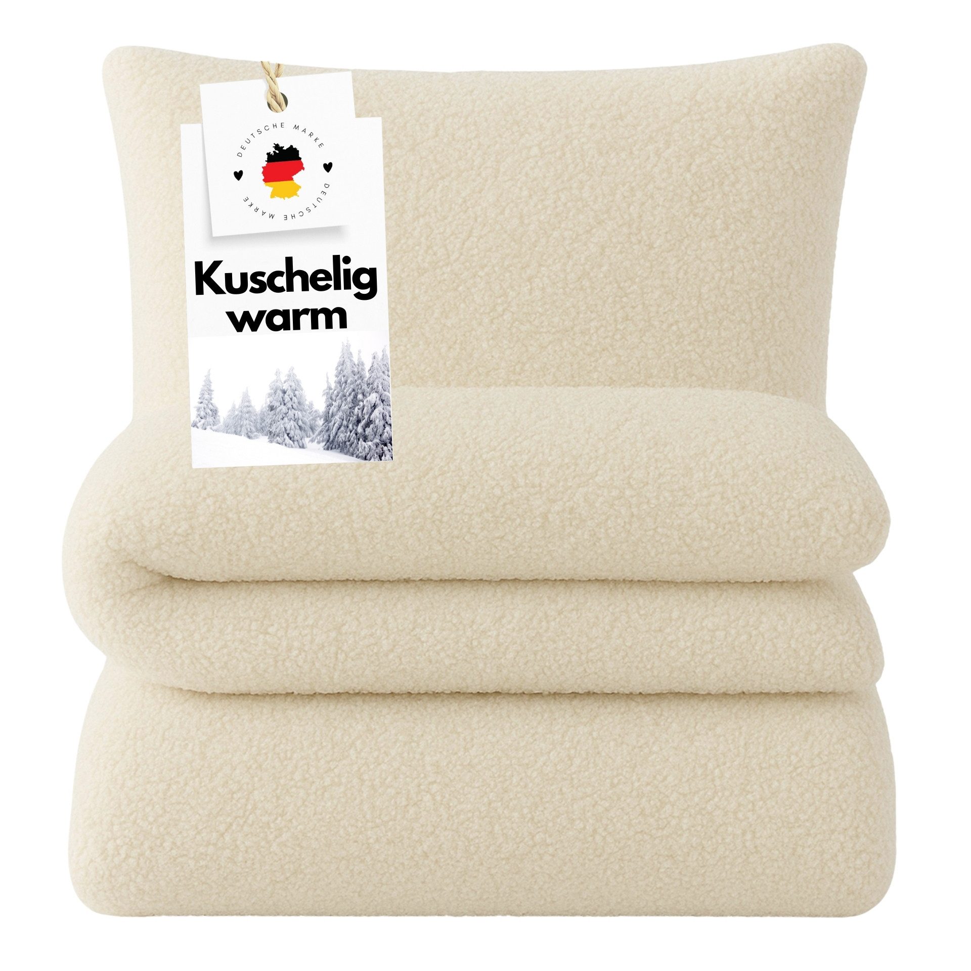 Carpe Sonno Bettwäsche 135x200 Teddy Plüsch Kuschel Bettwäsche Winter Fleec günstig online kaufen