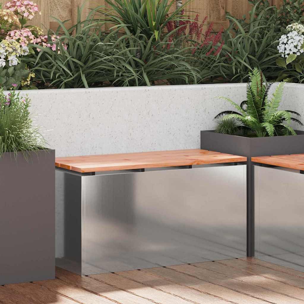 vidaXL Gartenbank Gartenbank Verzinkter Stahl 80 x 40 x 43 cm (1-St)