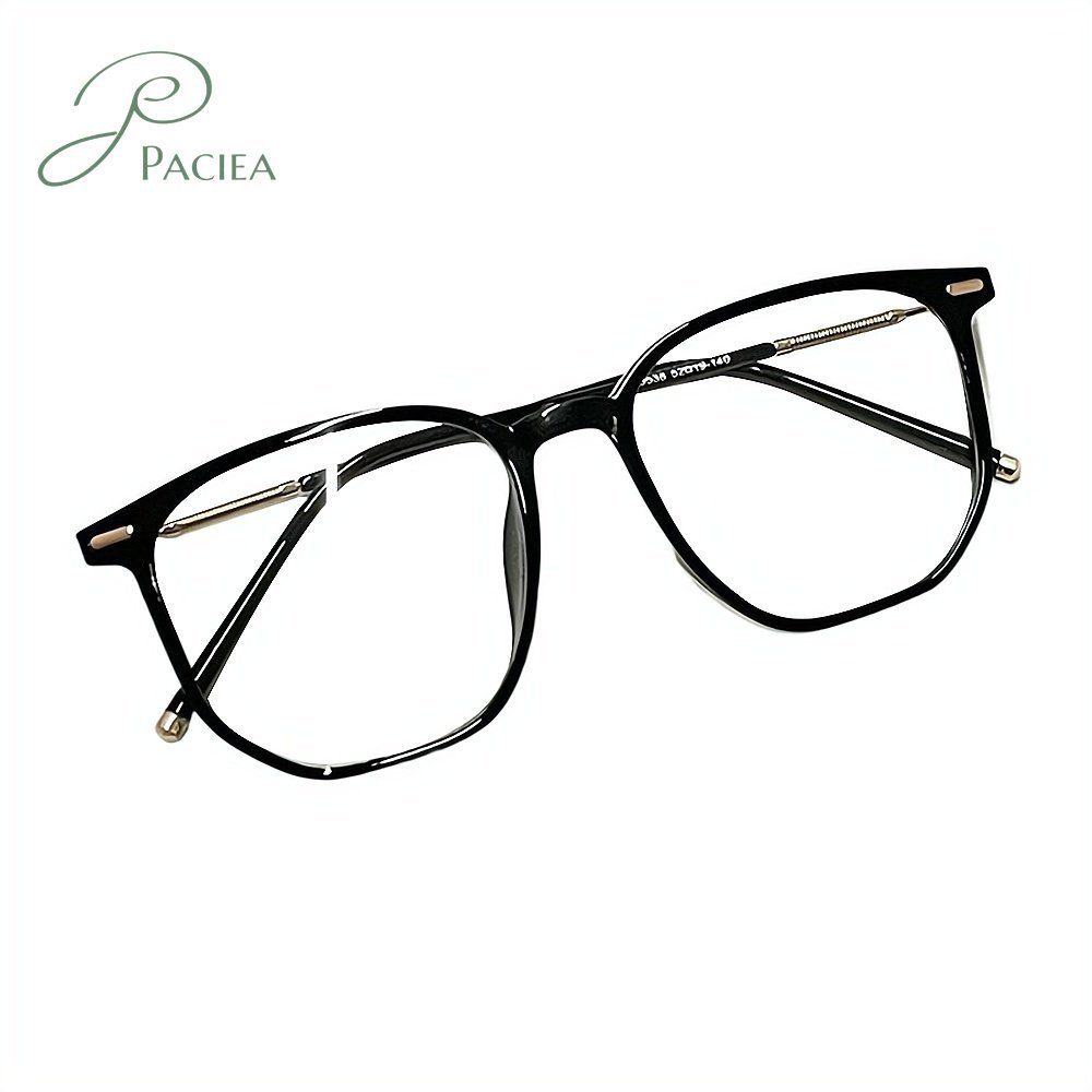 PACIEA Brille Blaulichtfilter Transparent Ultraleicht Computerbrille schwarz Herren Damen