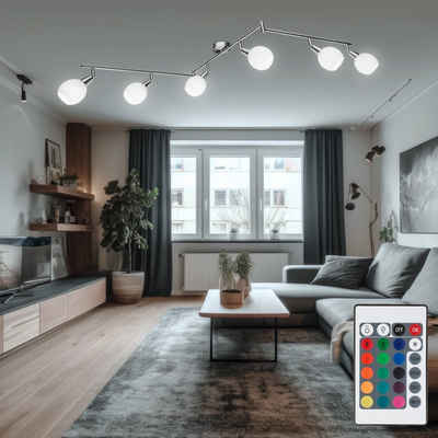 etc-shop LED Deckenspot, Leuchtmittel inklusive, Warmweiß, Farbwechsel, LED Deckenlampe Wohnzimmerleuchte dimmbar Fernbedienung Farbwechsel