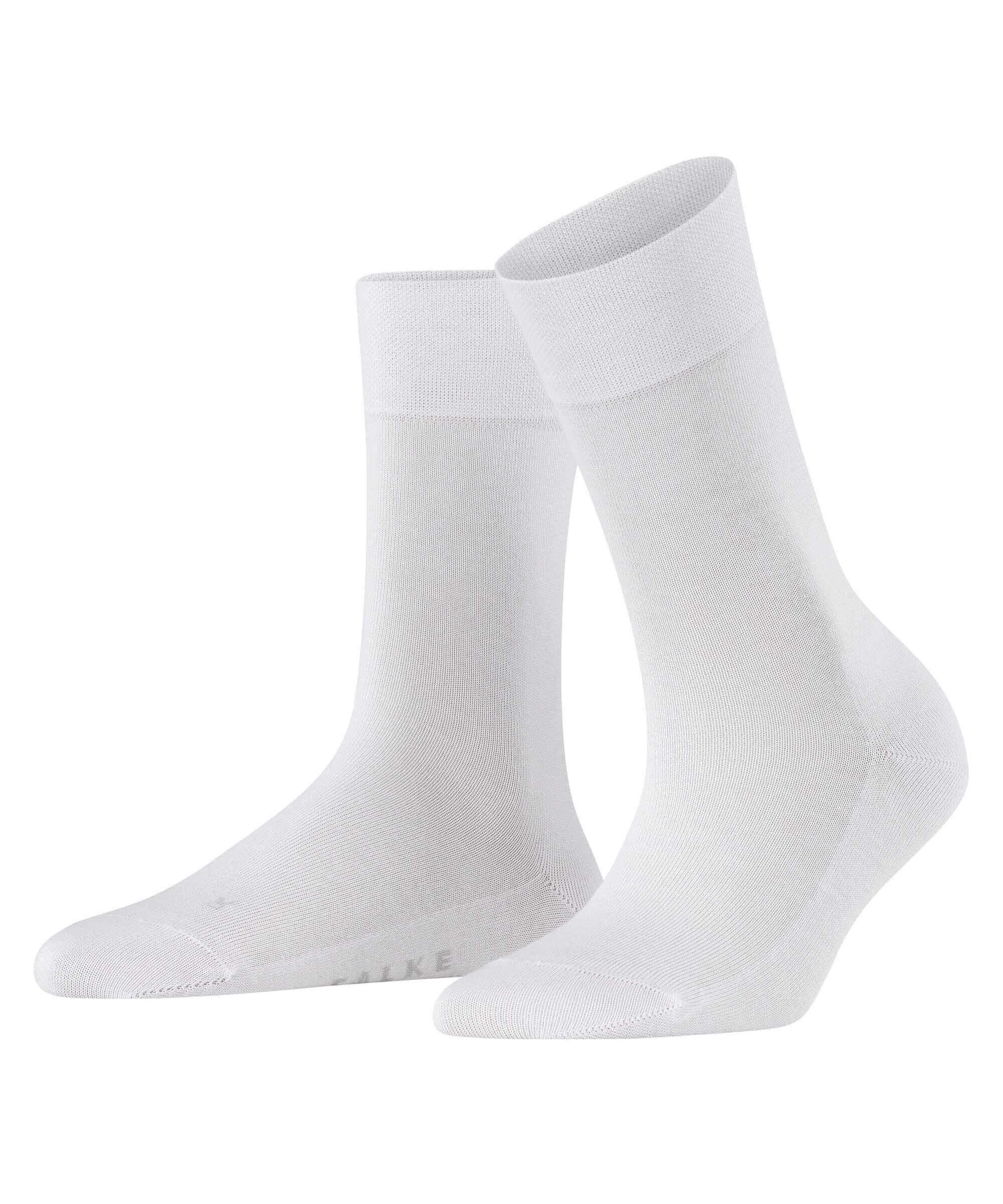 FALKE Kurzsocken Damen Socken - Sensitive New York, Bündchen, Logo Weiß