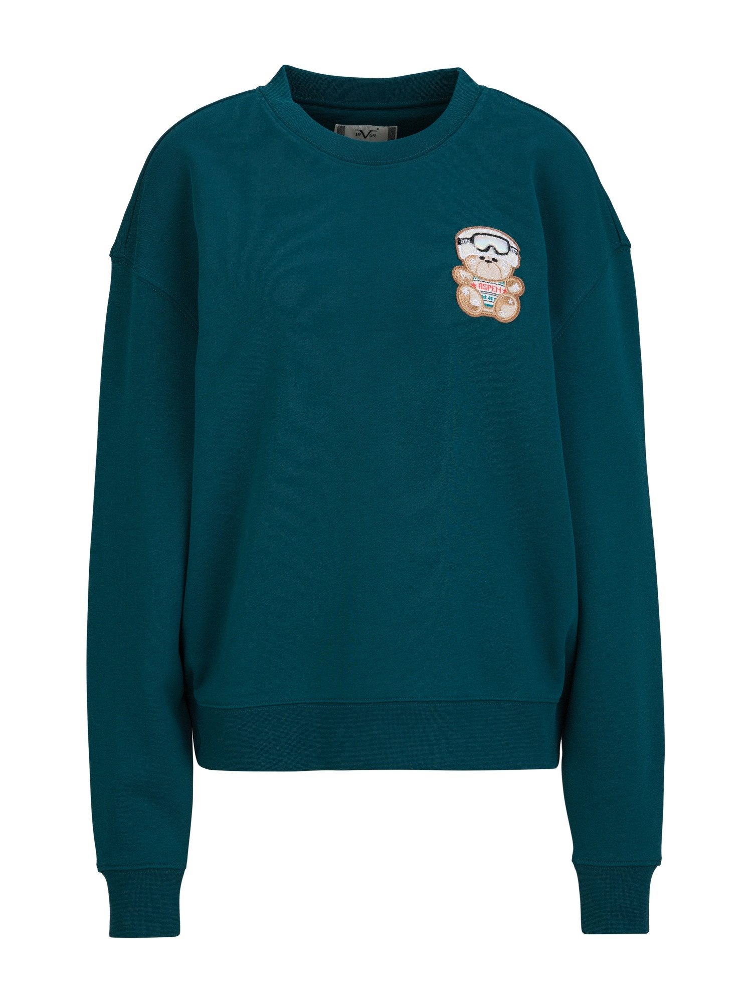 19V69 ITALIA Sweatshirt Sinja Wintersports 2 Damen Baumwollmix, Oversize mit Rundhals