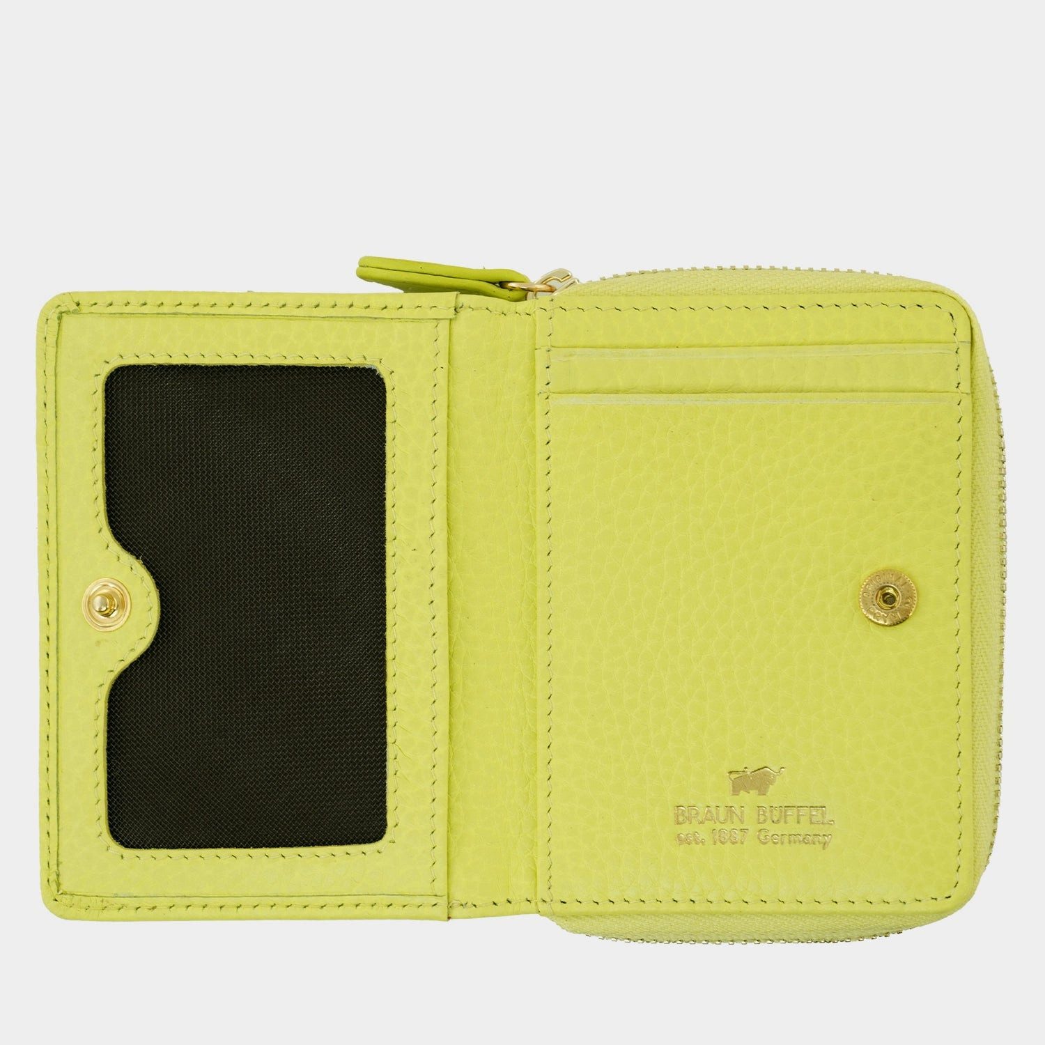Braun Büffel Mini Geldbörse ASTI Mini RV-Geldbörse 5CS limoncello