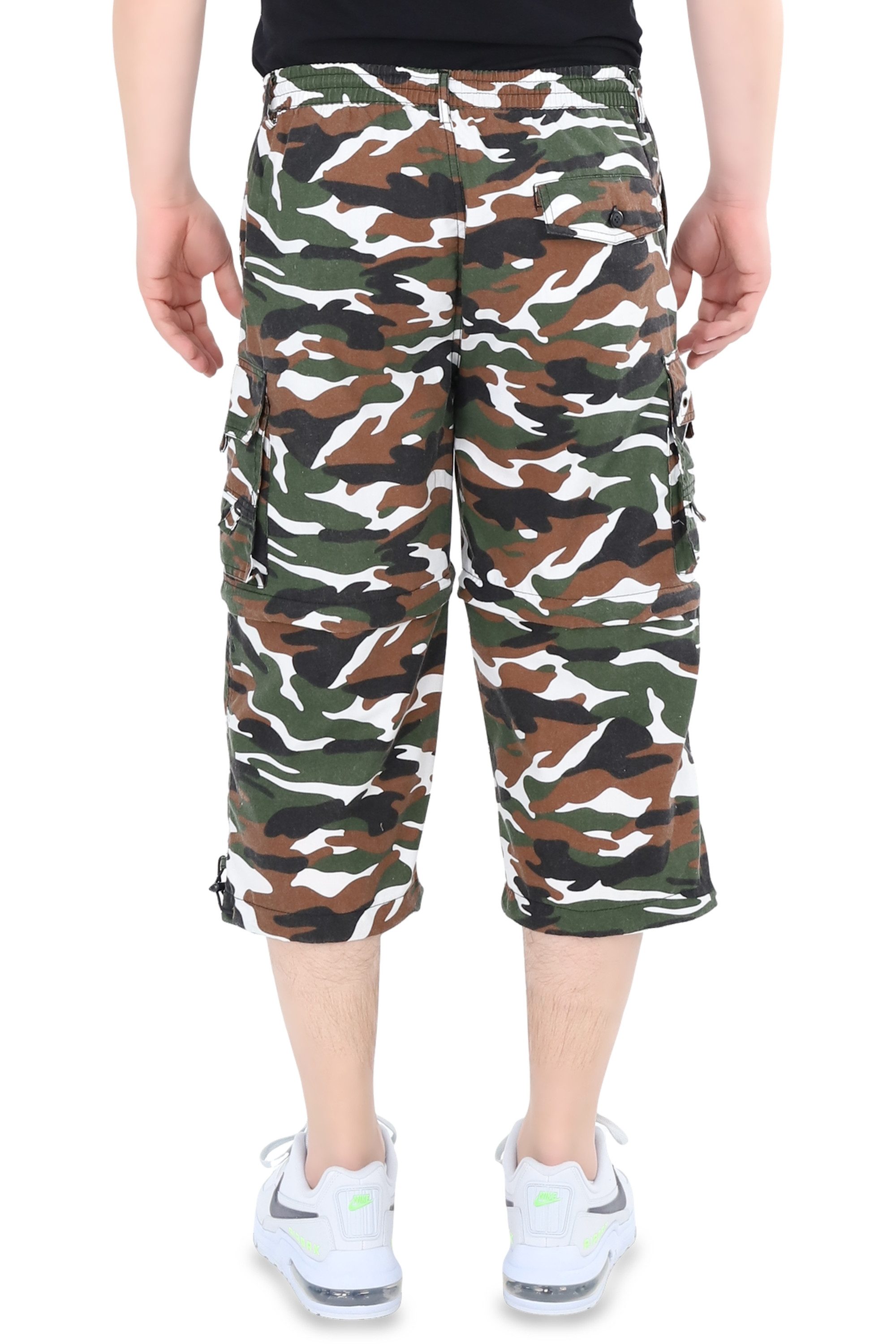 Ben Creek Cargobermudas QM7 3/4 Zip-Off Capri Bermuda, kurze Herren Shorts, Outdoorhose