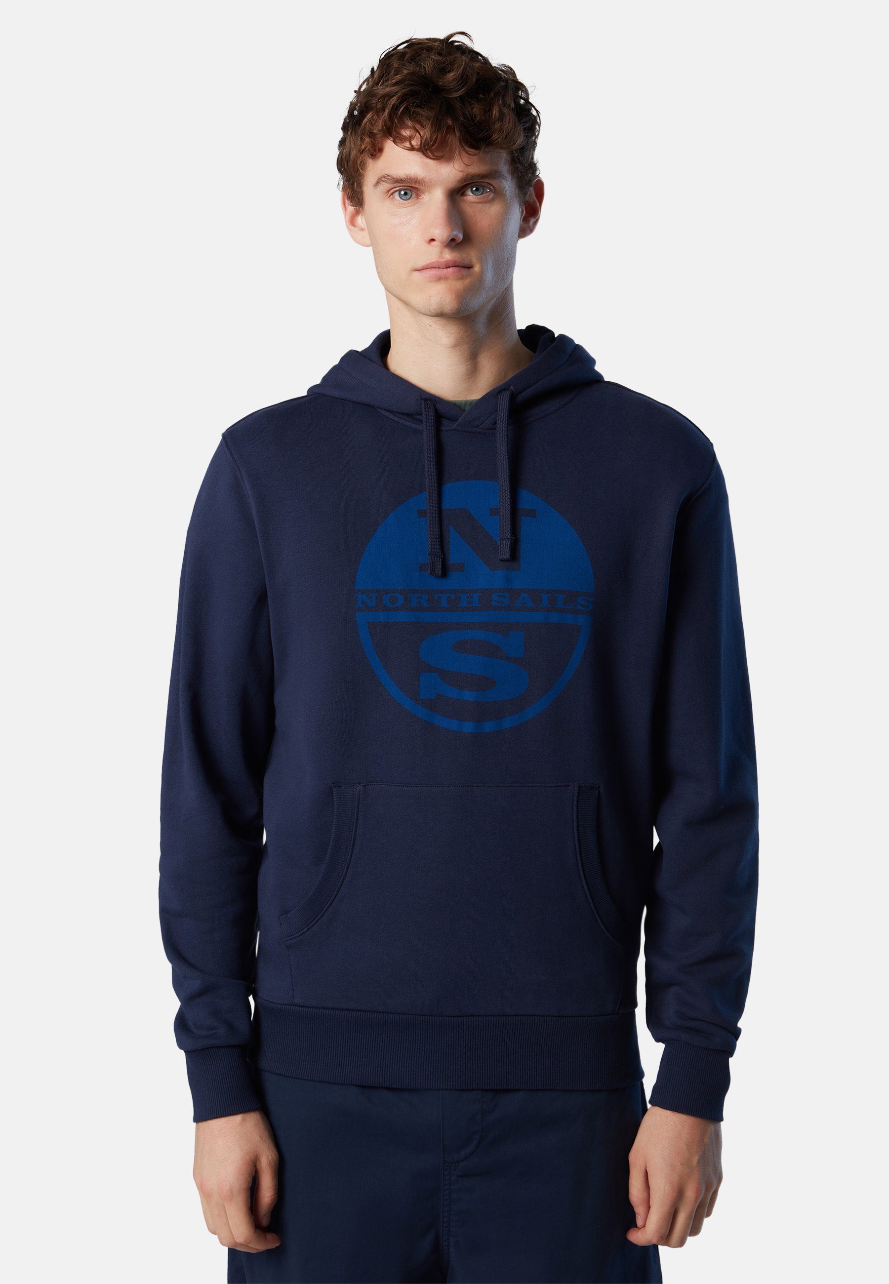 North Sails Kapuzensweatshirt Hoodie mit Maxi-Logo mit Kapuze BLUE