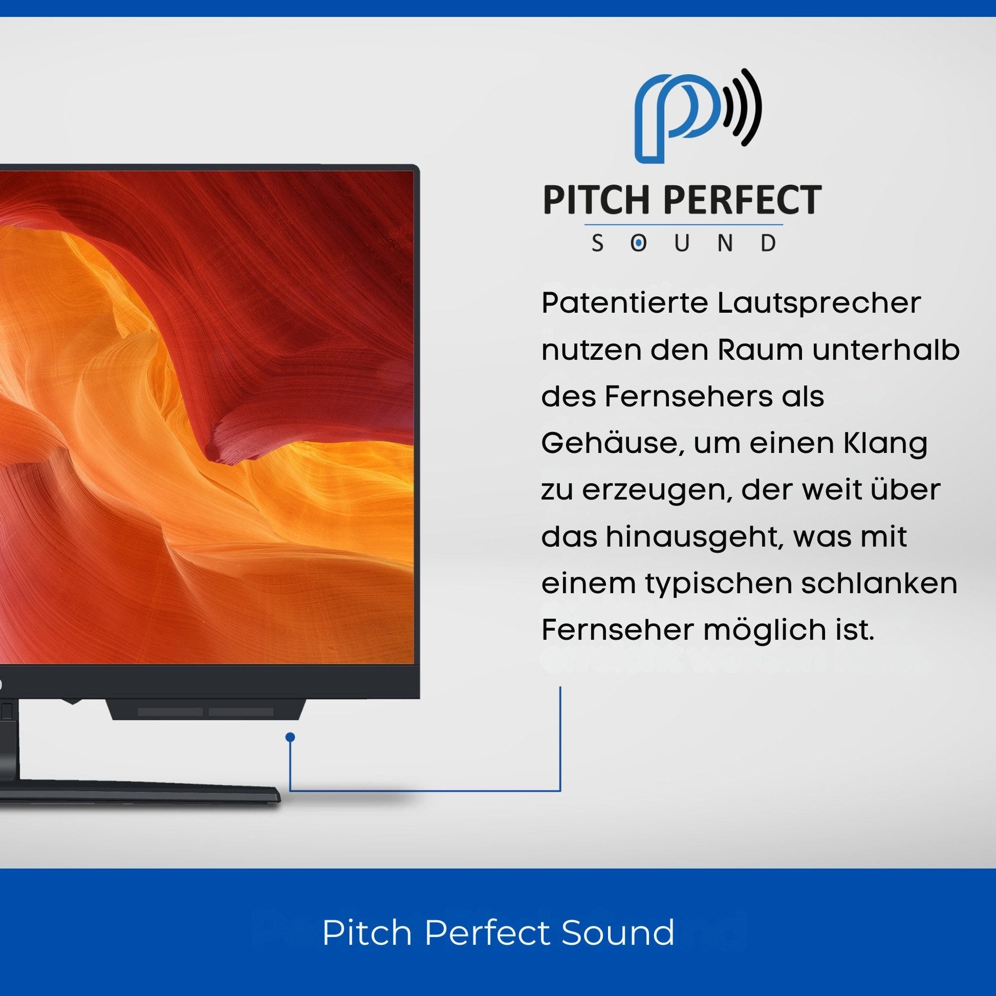 Cello 19 Zoll LED-Fernseher mit Triple-Tuner und Pitch Perfect Sound LED-Fernseher (48 cm/19 Zoll, HD-Ready, Perfect Pitch Sound, Triple-Tuner, USB-Mediafunktion, HDMI, VESA)
