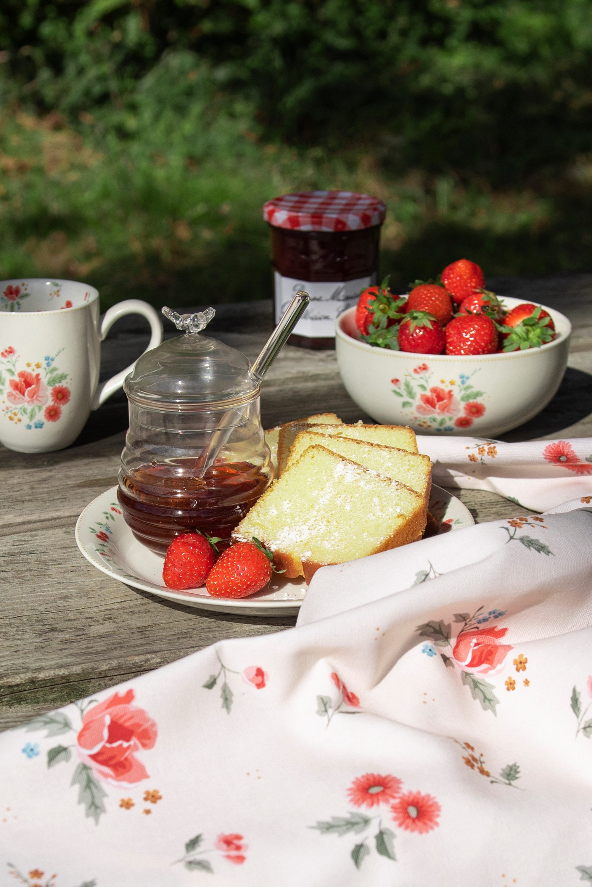 Clayre & Eef Platzset Little Rose Collection, (Set, 2-St., 2-teilig), Tischsets Platzsets (2 Stück) Platzdeckchen ca.48x33cm Baumwolle