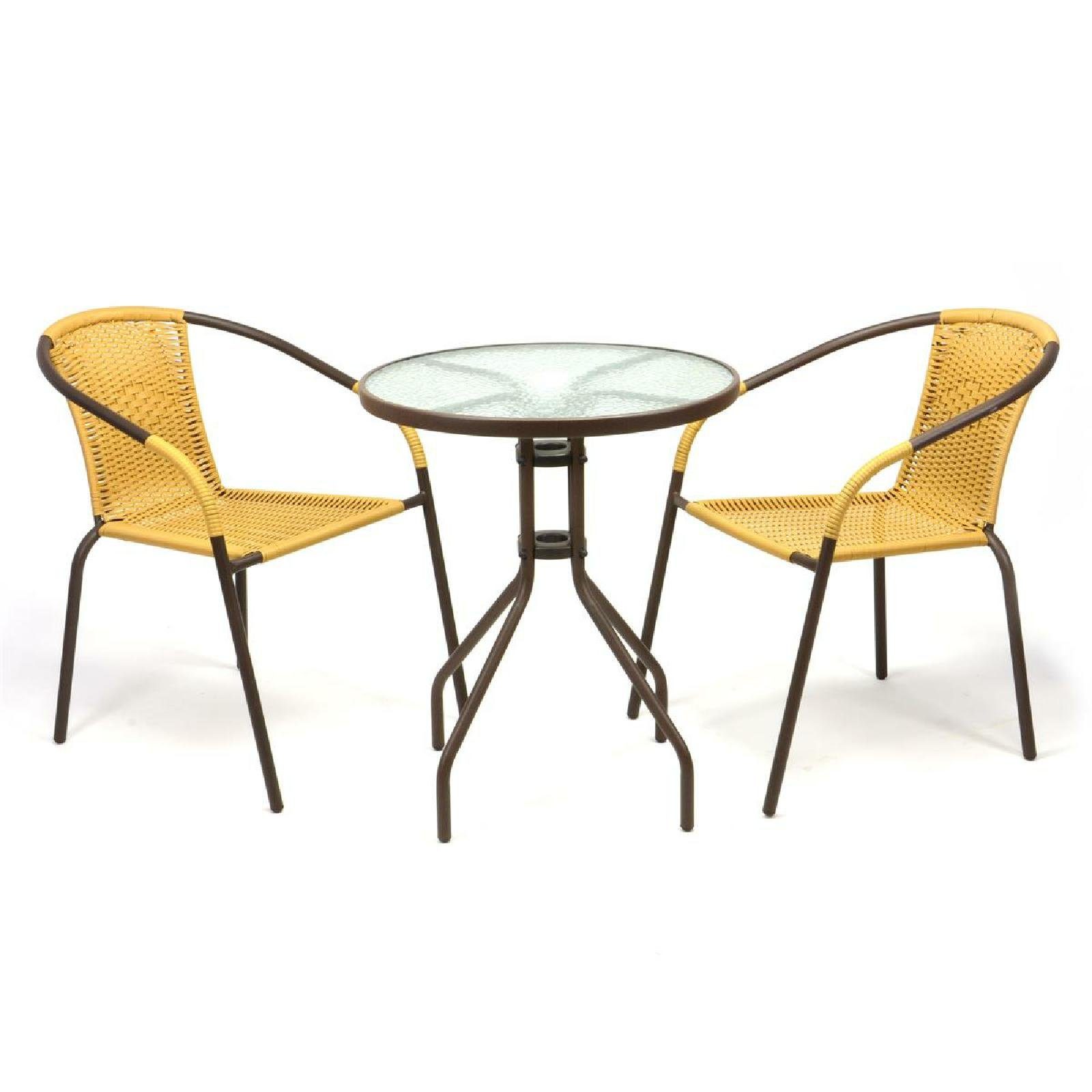 VCM Garten-Essgruppe 3-tlg. Bistroset Balkon Stuhl günstig online kaufen