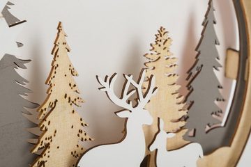 Myflair Möbel & Accessoires Weihnachtsszene Weihnachtsdeko, Winterszenerie, mit LED Beleuchtung, Höhe ca. 29 cm