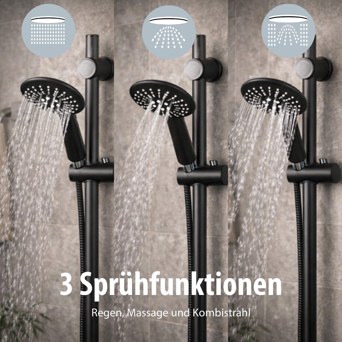 Bath & Shower Duschbrause Bath & Shower Duschsystem Handbrause Set - Duschkopf