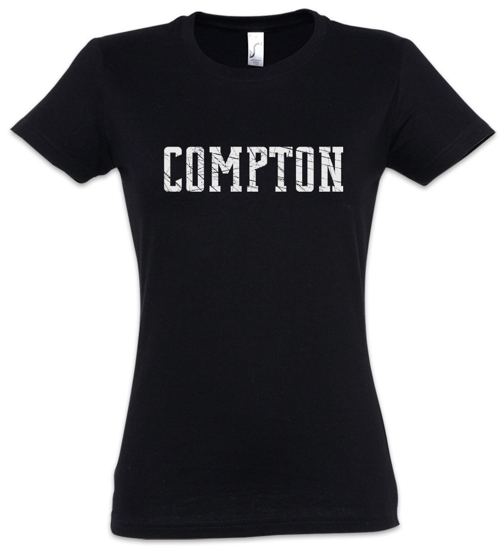 Urban Backwoods Print-Shirt Urban Backwoods Compton Varsity Damen T-Shirt Ghetto Gang Los Angeles (1-tlg) LA California South Central