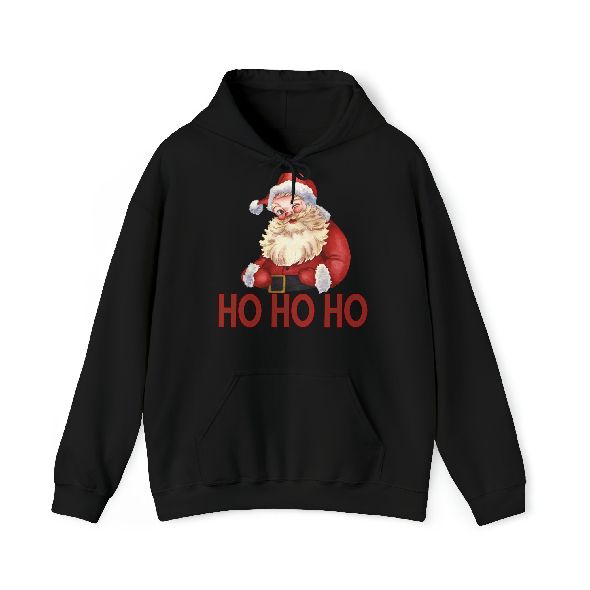 Quality Elegance Weihnachtssweatshirt Santa Christmas Hoodie, HO HO HO Christmas Sweatshirt Black