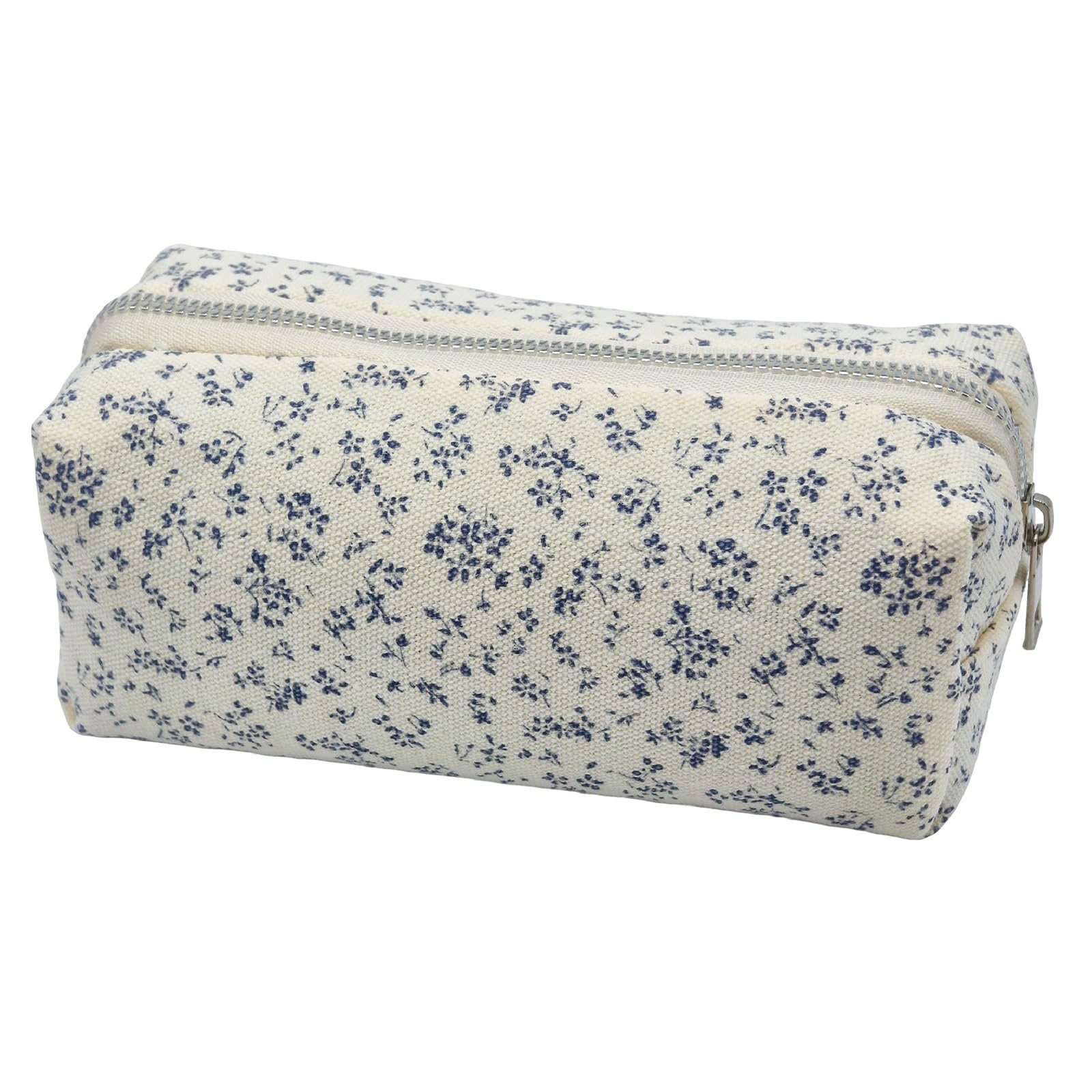 FOUORTUNATE-BEE Federmäppchen Federmäppchen Blumenmuster mit Reißverschluss Stifte Etui Schule, Stifte Etui Blumen Federtasche Kosmetiktasche Büro Reise Damen
