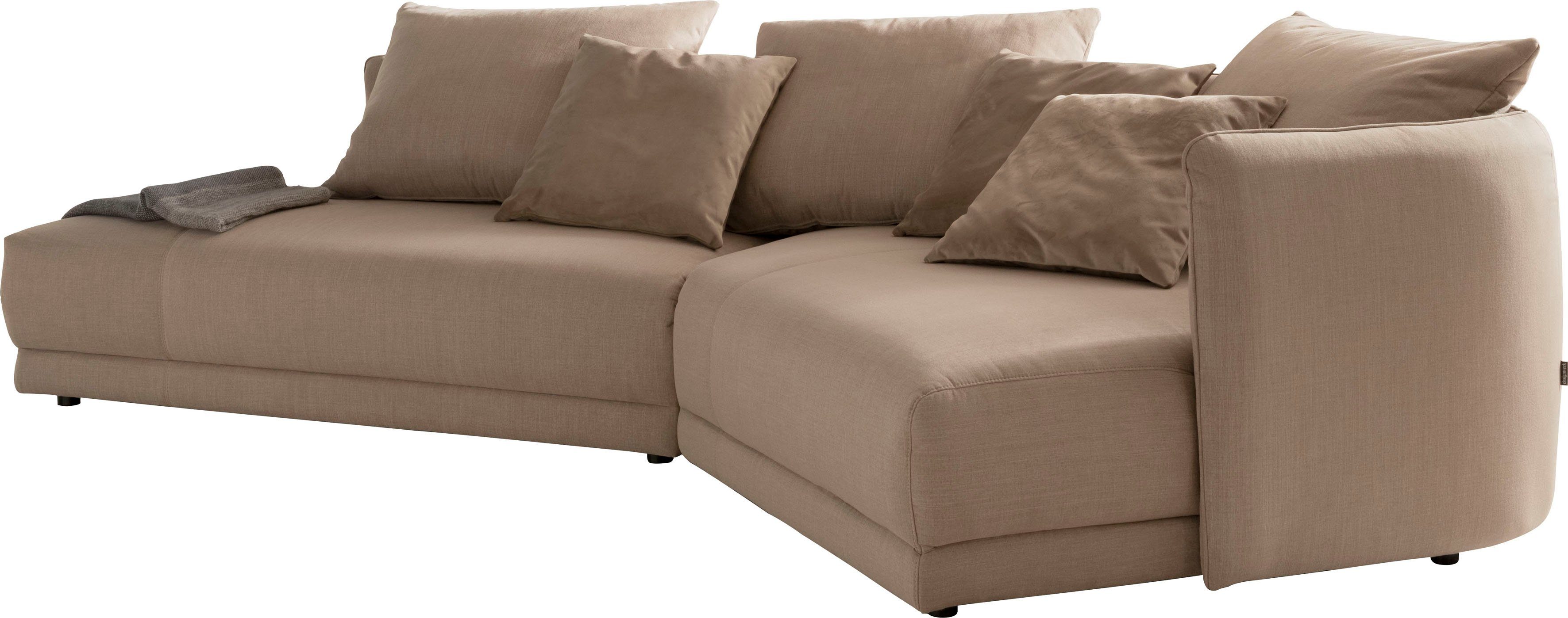 designwerk Ecksofa New York L-Form, anmutendes Designsofa, mit moderner R&ung im Rücken