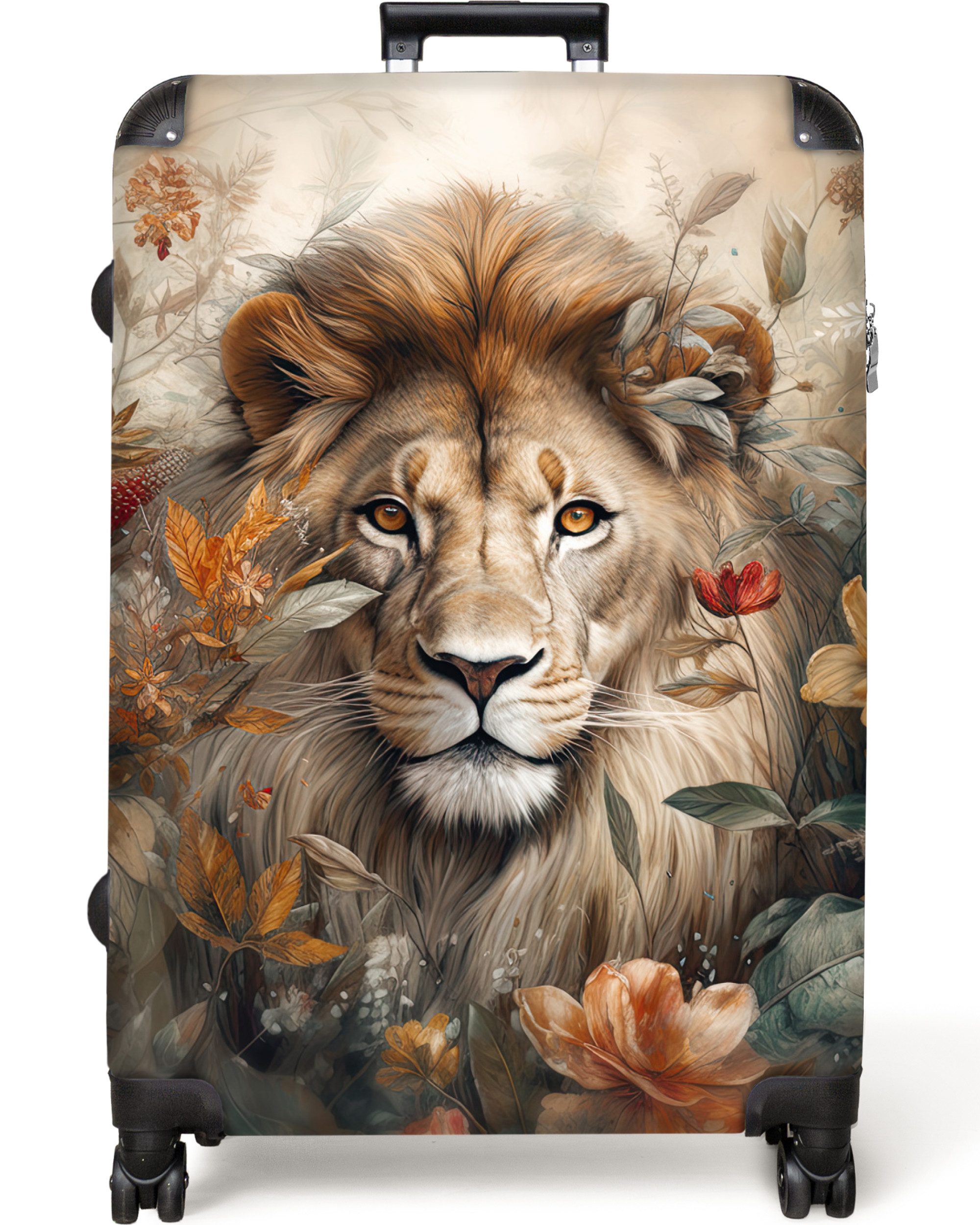 NoBoringSuitcases.com© Hartschalen-Trolley Löwe - Wildtiere - günstig online kaufen