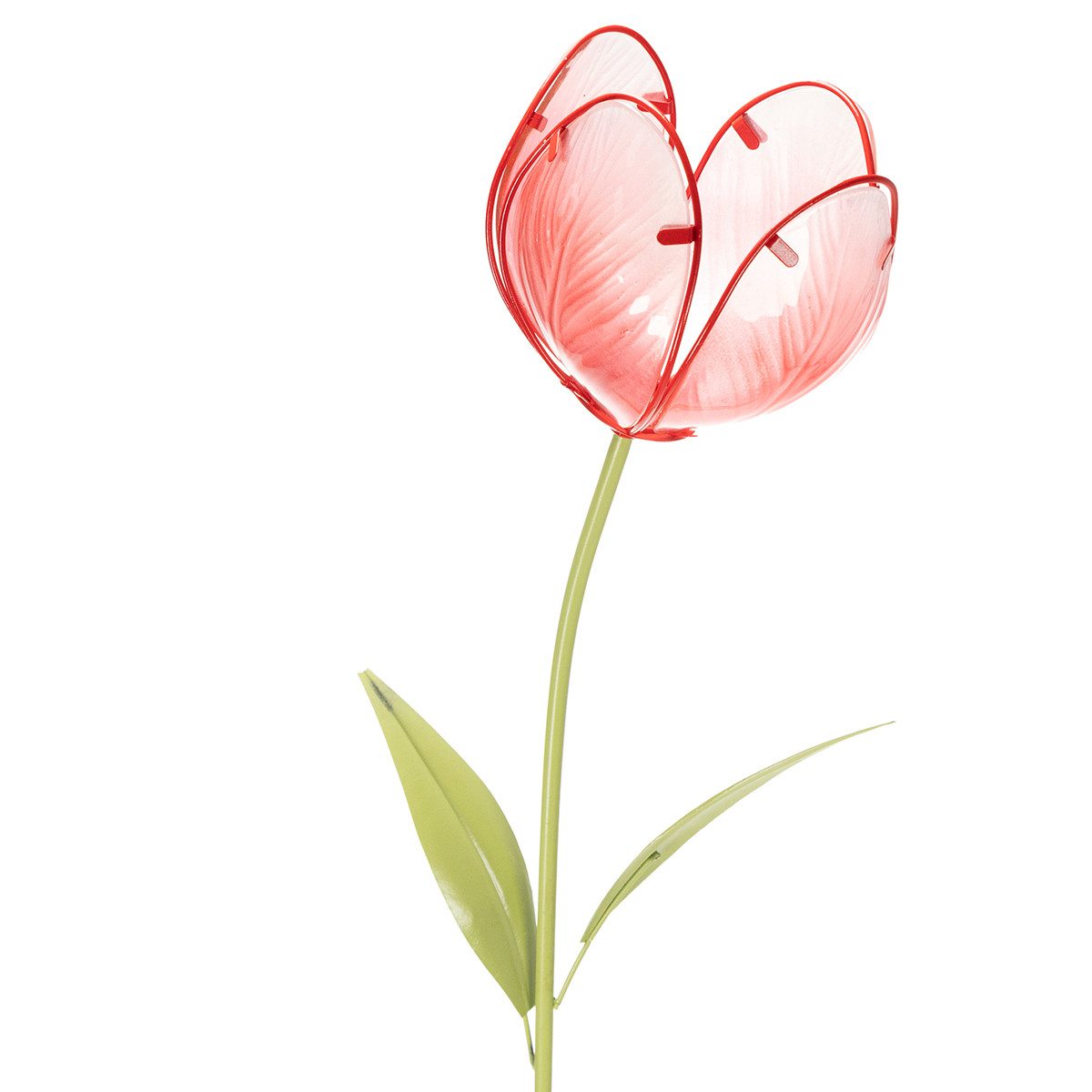 Kaemingk Gartenstecker Eleganter Glasstecker Tulpenform Gartendekoration für