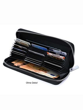 Jennifer Jones Geldbörse Damen-Karten-& Geldbörse-lang Softleder mit Reißverschluss RFID 20 x