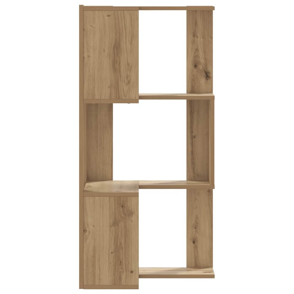 vidaXL Bücherregal Eck-Bücherregal 3 Böden Artisan-Eiche 50x50x102cm Holzwerkstoff, 1-tlg. – Bild 4 von 5