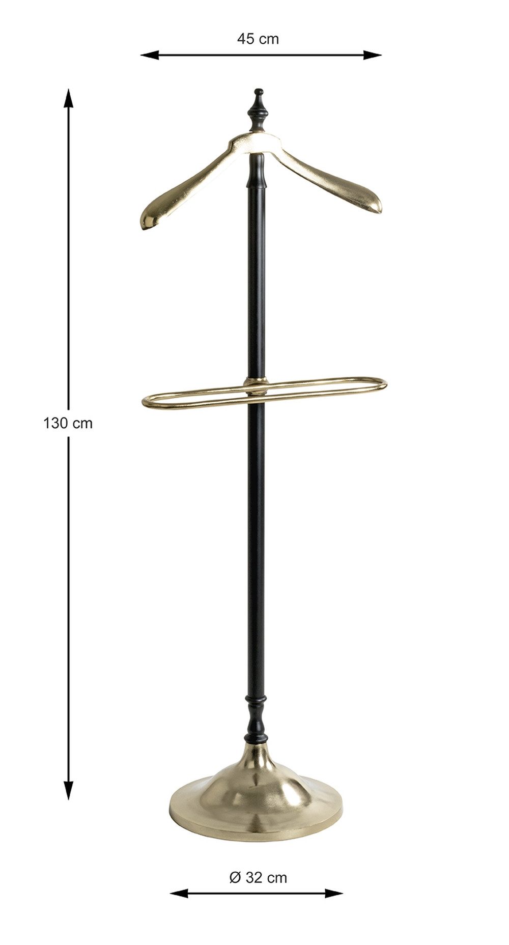 freiraum Herrendiener 55263, in goldfarbig, schwarz - 45x130x32 (BxHxT)