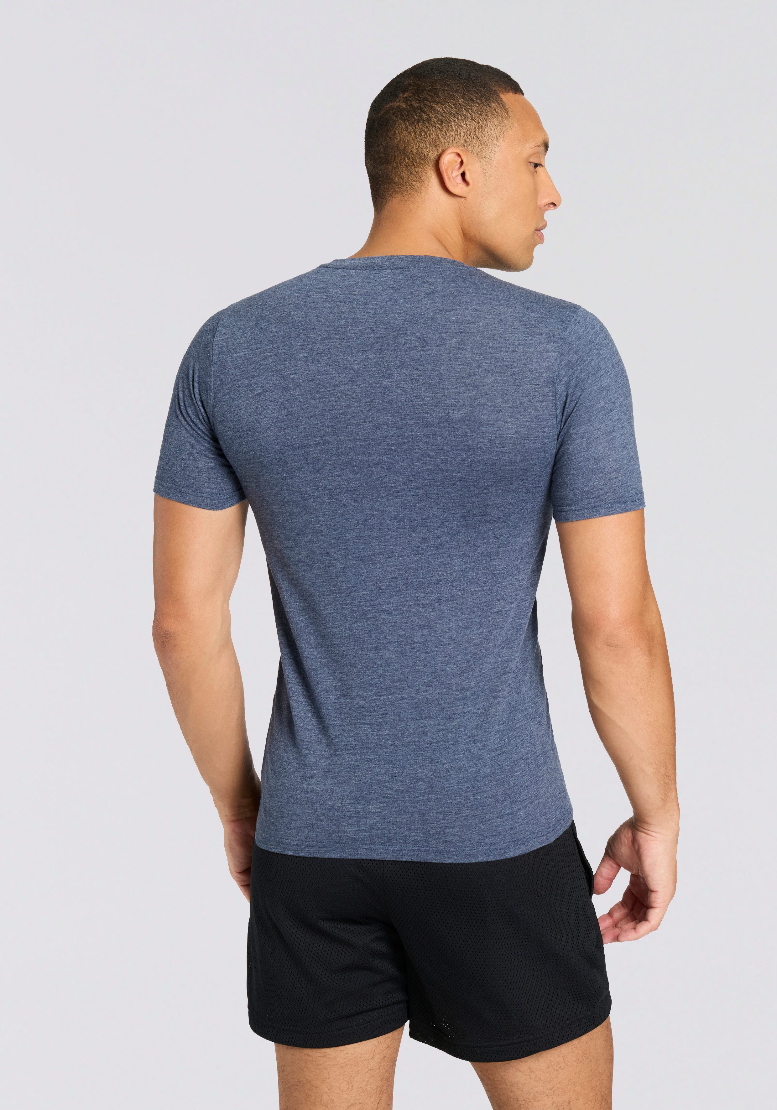 New Balance T-Shirt Sport Essentials Heathertech T-Shirt sportliches T-Shirt, für Laufaktivitäten, aus Polyester und Baumwolle