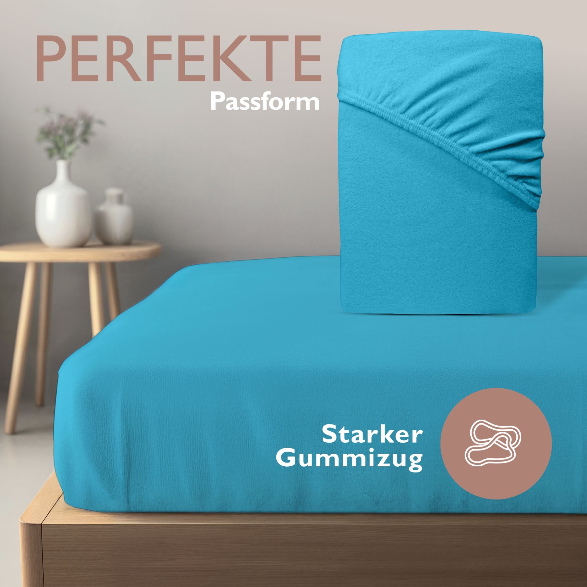 leevitex® Spannbettlaken für kalte Nächte – angenehm weich, passgenau, farbstark & pflegeleicht, Molton, Gummizug: rundum, (1 Stück), verschiedene Größen und Fa – Bild 5 von 5