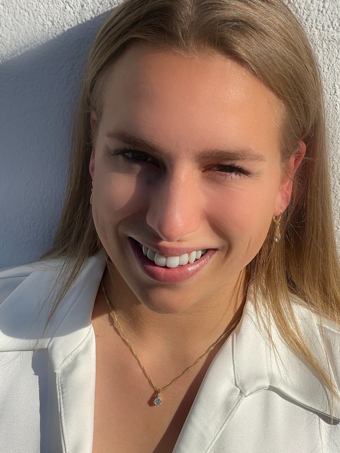 My Gold Kette mit Anhänger Damen Halskette mit Anhänger Gold 333 Blautopas günstig online kaufen