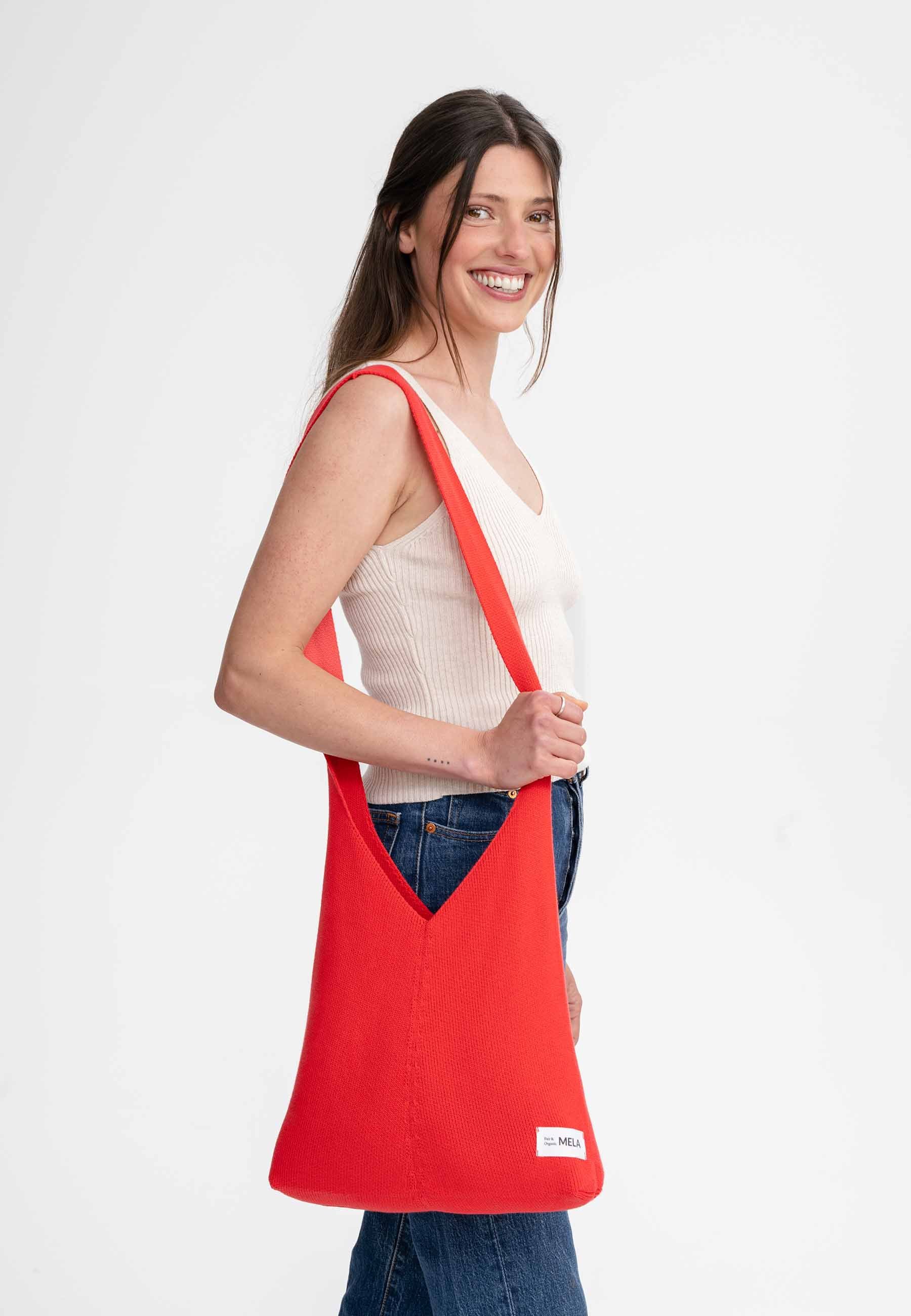 MELA Umhängetasche Jacquard Strick Tasche Style RAJRUPA, clean