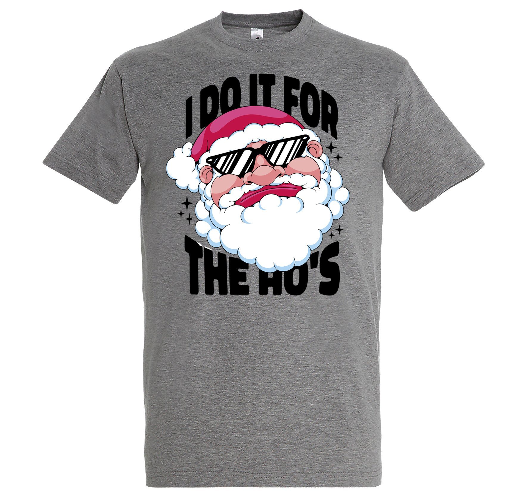 Youth Designz T-Shirt I Do it for the HO's Herren Shirt im Weihnachten Look Grau
