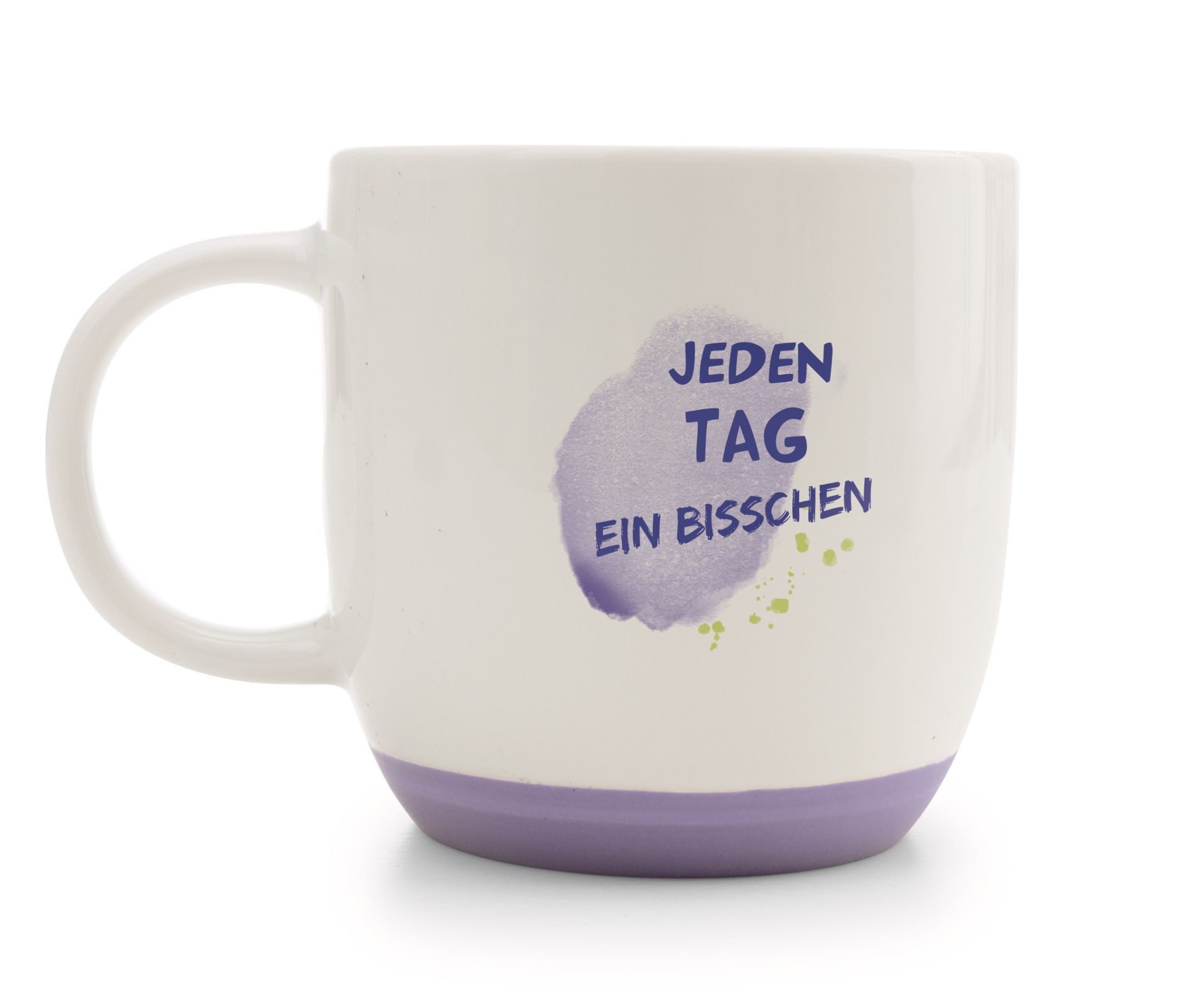 Nici Tasse Nici Katze "Feier Dich" weiß/lila 400 ml