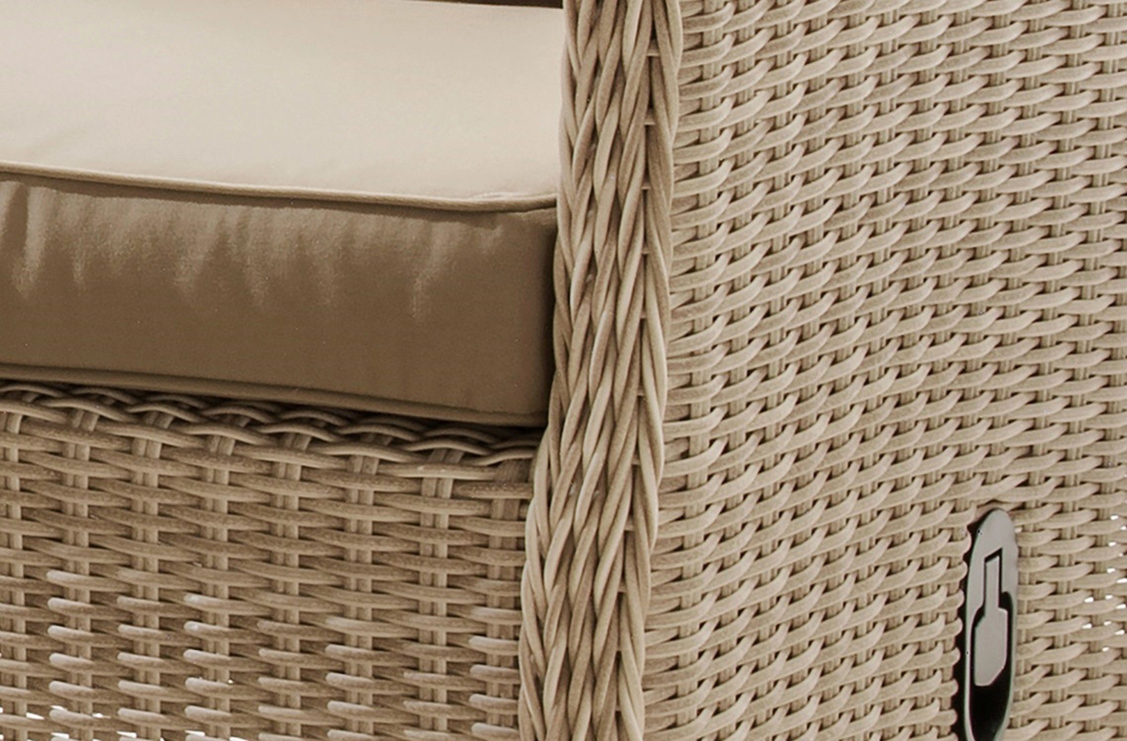 Destiny Loungesofa MERANO II, Aluminium, Polyrattan, 2er Sofa, inkl. Auflagen