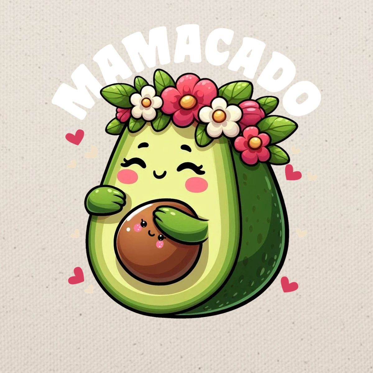 Spreadshirt Kosmetiktasche Mamacado, Avocado Mama Schwangerschaft Täschchen (1-tlg)