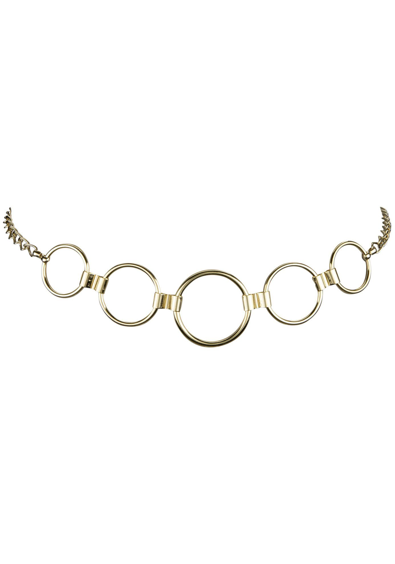 BERND GÖTZ Kettengürtel in elegant abgestuftem Ringdesign goldfarben