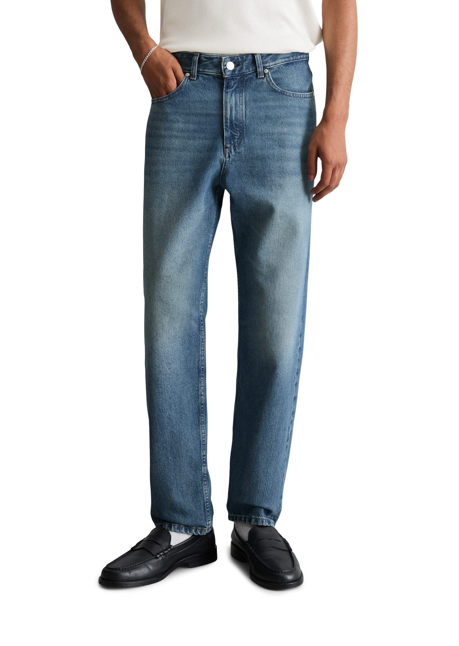 Marc O'Polo DENIM Tapered-fit-Jeans Model Runne tapered aus reiner Bio-Baumwolle