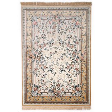 Teppich Moderner Orientteppich Palazzo Royal 914641, TaraCarpet, rechteckig, Höhe: 6 mm, Boho Vintage Flowers braun Wohnzimmer Schlafzimmer Esszimmer 133x195