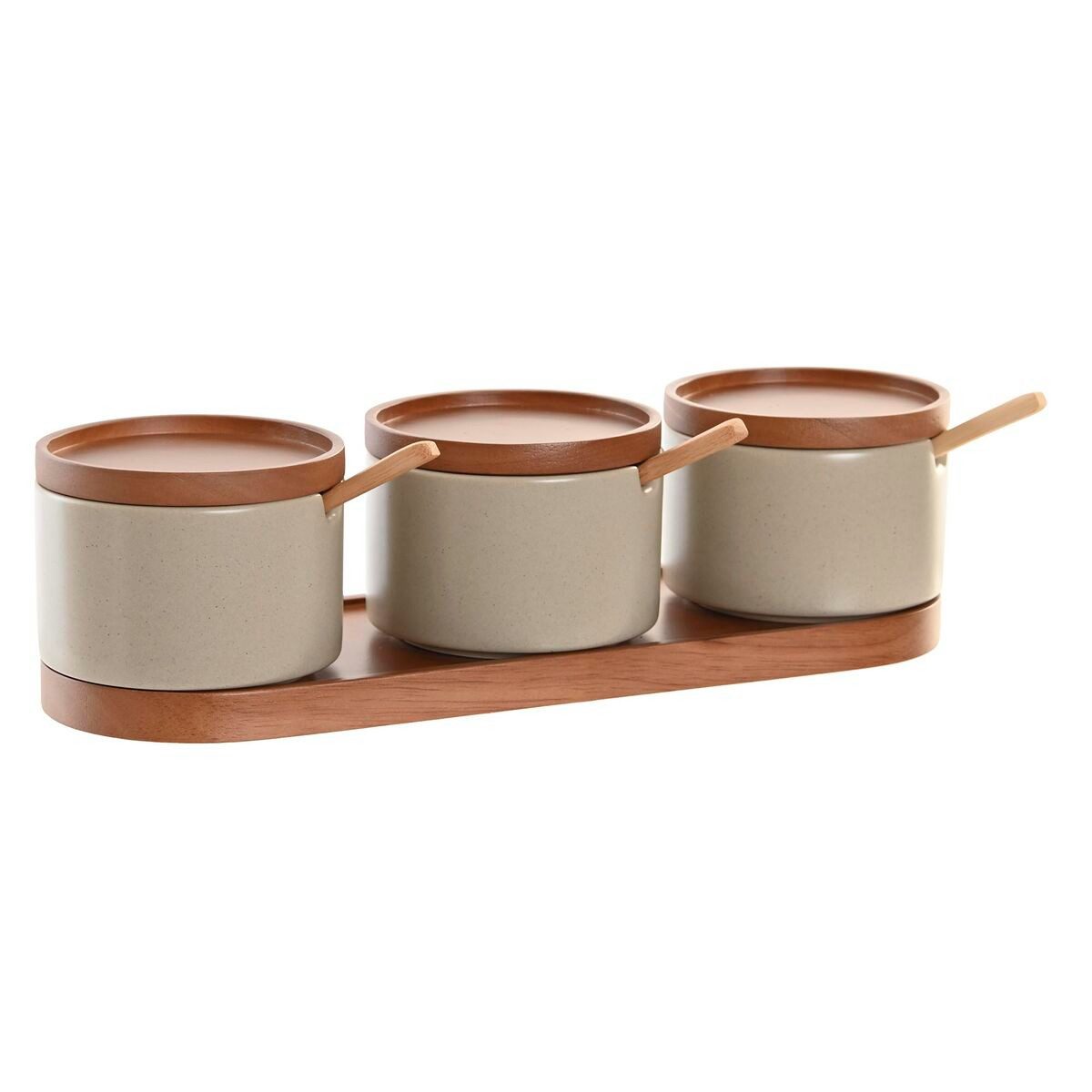 Zuckerdose Dkd home decor Zuckerdose DKD Home Decor Kautschukholz 7 Stücke 29 x 1