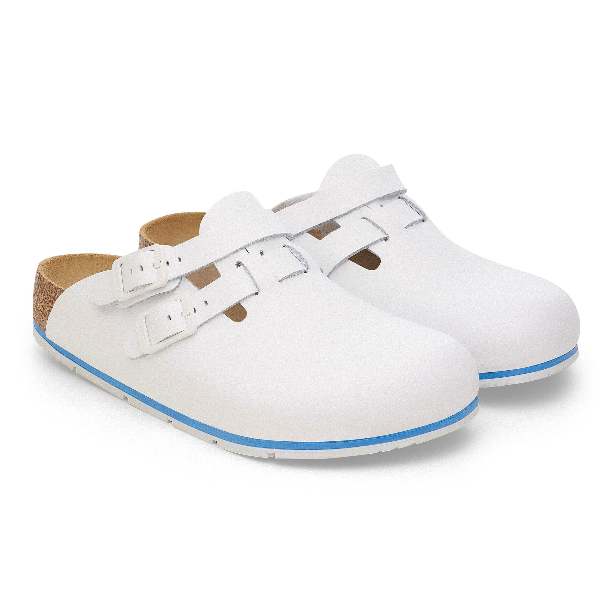 Birkenstock Damen Herren Kay Pro Hausschuhe Leder Pantoletten - Anatomischer Clog Zertifiziert EN ISO 20347:2043, Berufsschuhe für Medizin & Gastronomie