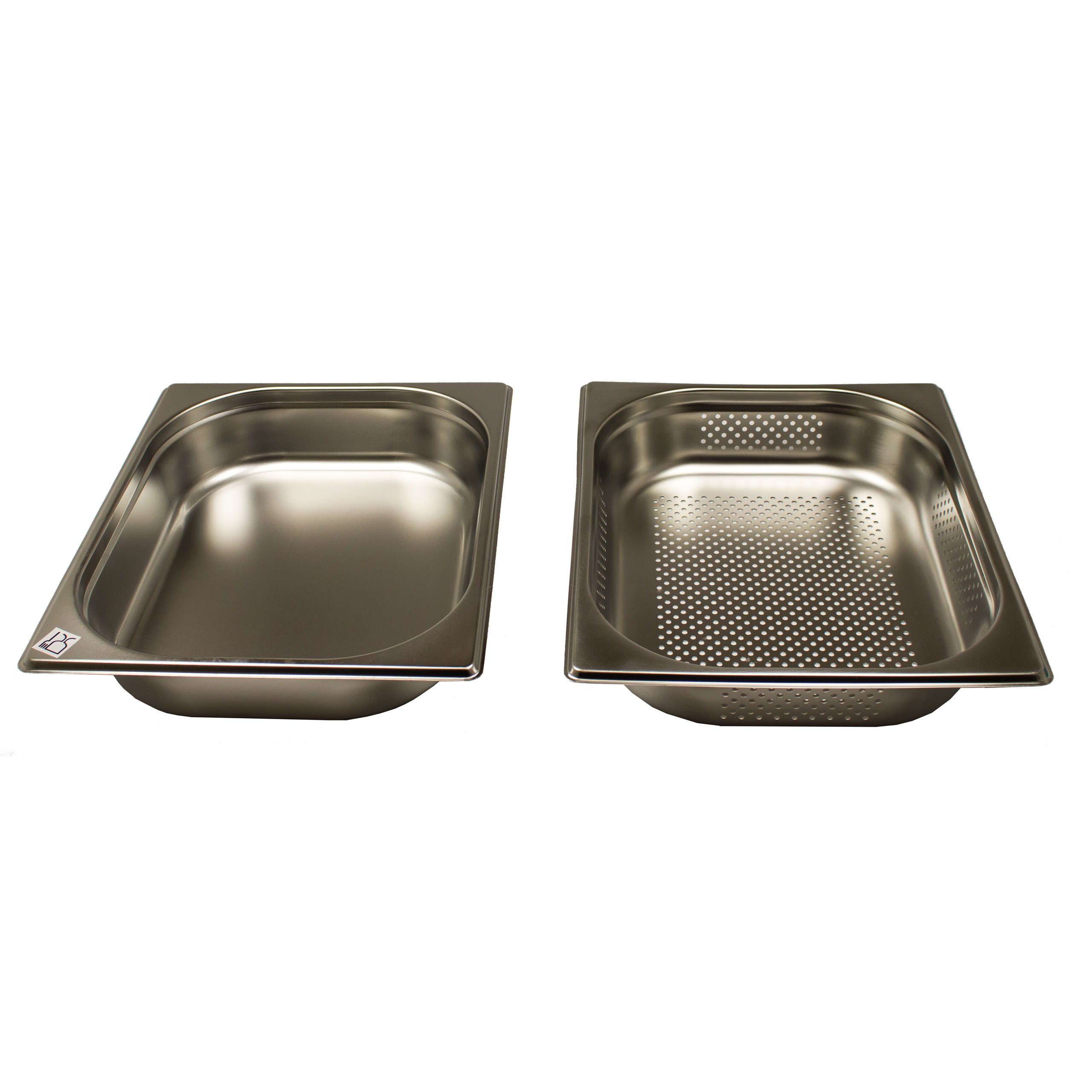 AcMax Dampfgarer Dampfgarer Set Edelstahl GN 1/2 Gastrobehälter (32,5x26,5x 6,5 cm)