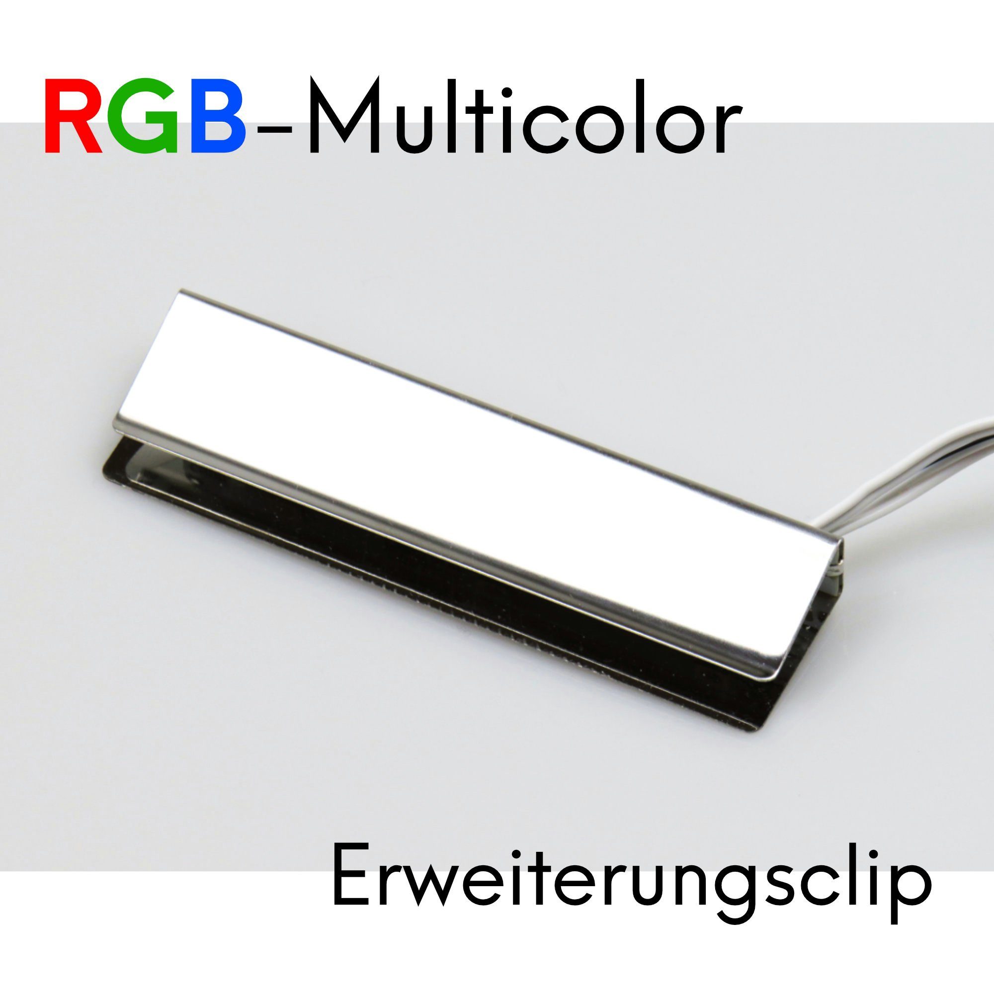 kalb LED Unterbauleuchte LED Erweiterungsclip RGB Glaskantenbeleuchtung Clip Glas, RGB