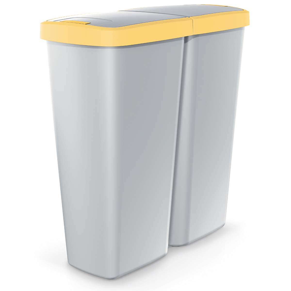 monzana Mülleimer, Mülleimer Küche 50L Abfalleimer Mülltrenner Büro Papierkorb