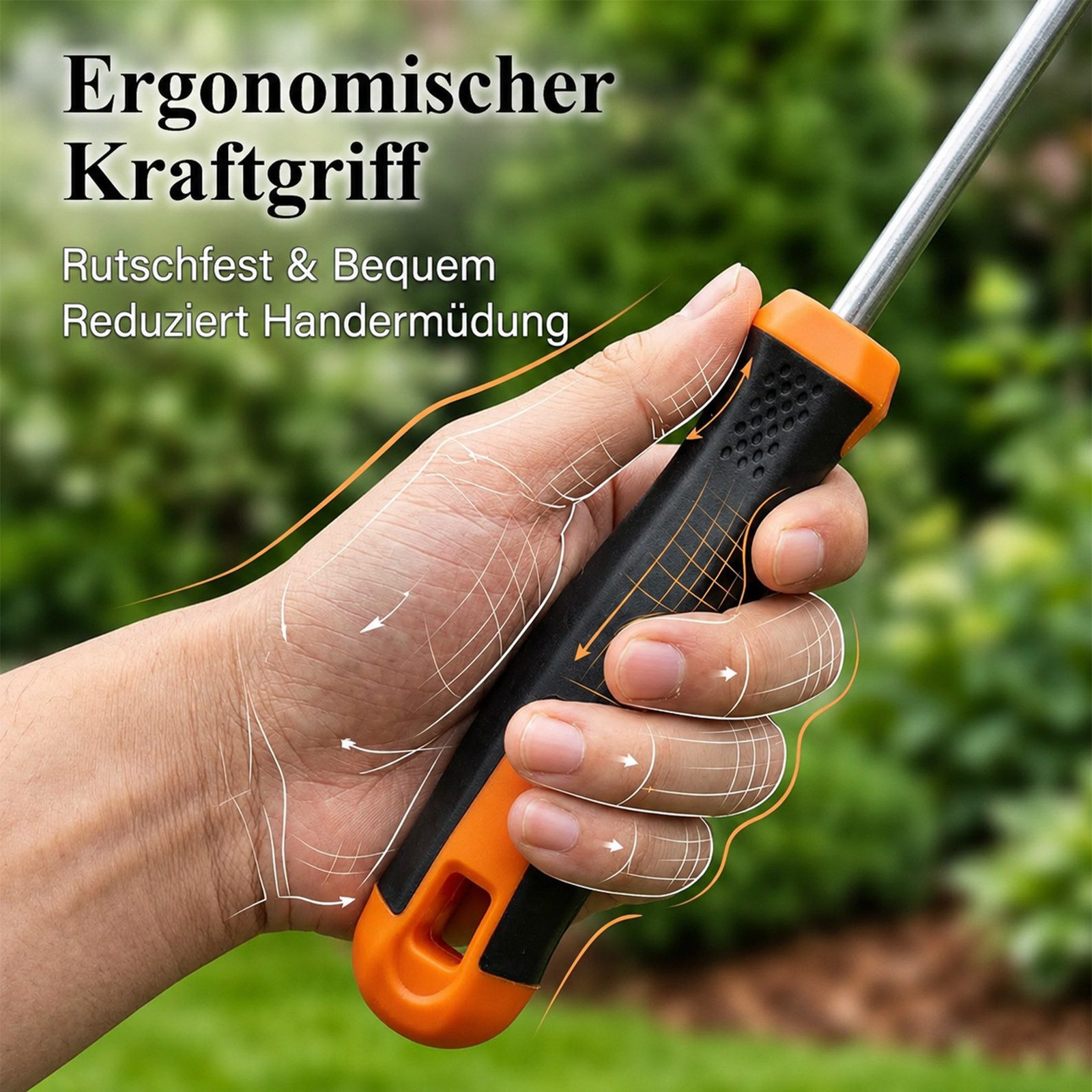 MOPUEA Unkrautstecher 2-in-1 Unkrautstecher Edelstahl mit Doppelkopf und Langgriff, (2-in-1 Unkrautstecher aus Edelstahl für Garten und Beet, Vierzack- und Zwei – Bild 4 von 5