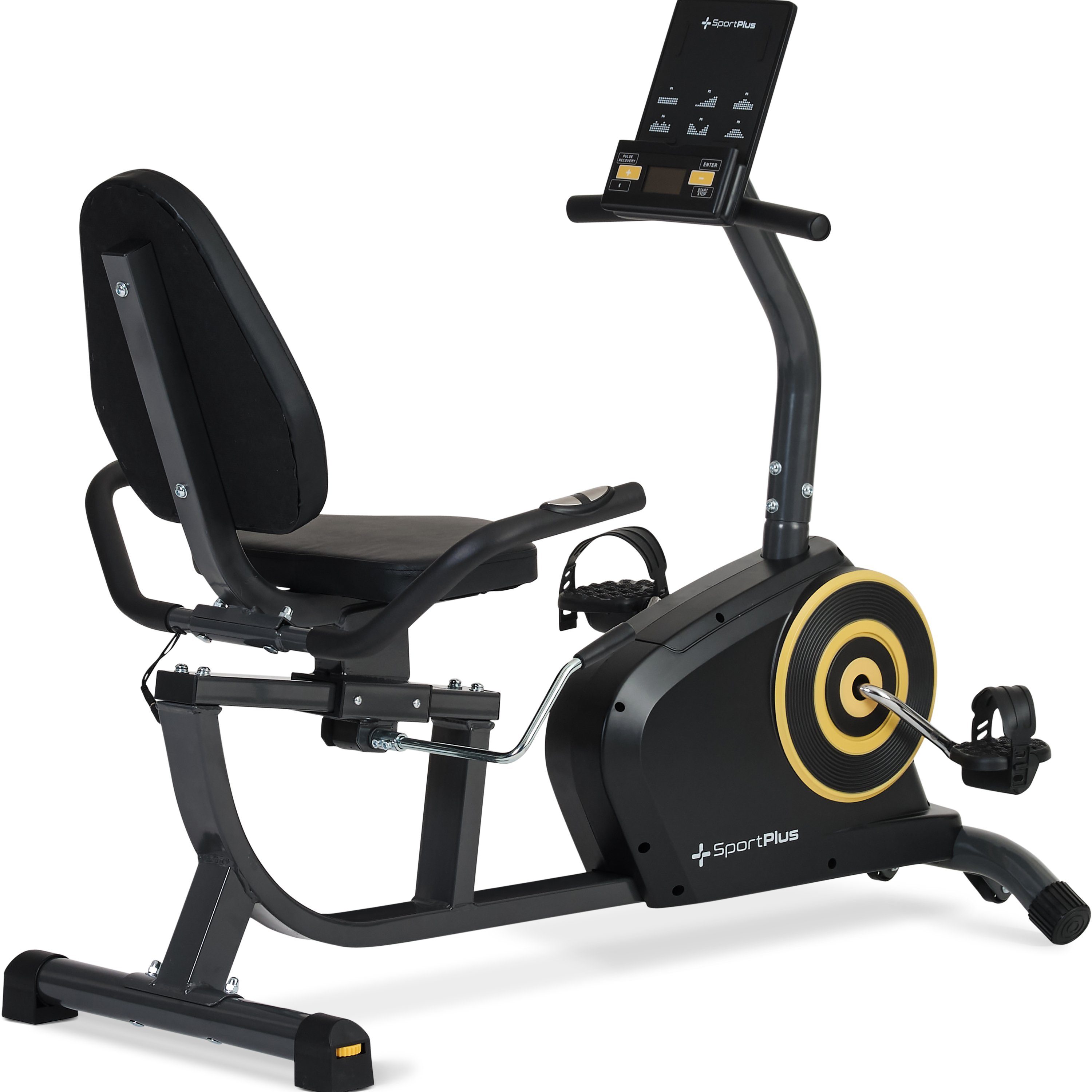 SportPlus Heimtrainer SP-RB-9510-B-iE, Liegeheimtrainer, App kompatibel, 24 Stufen & 6 Trainingsprogramme