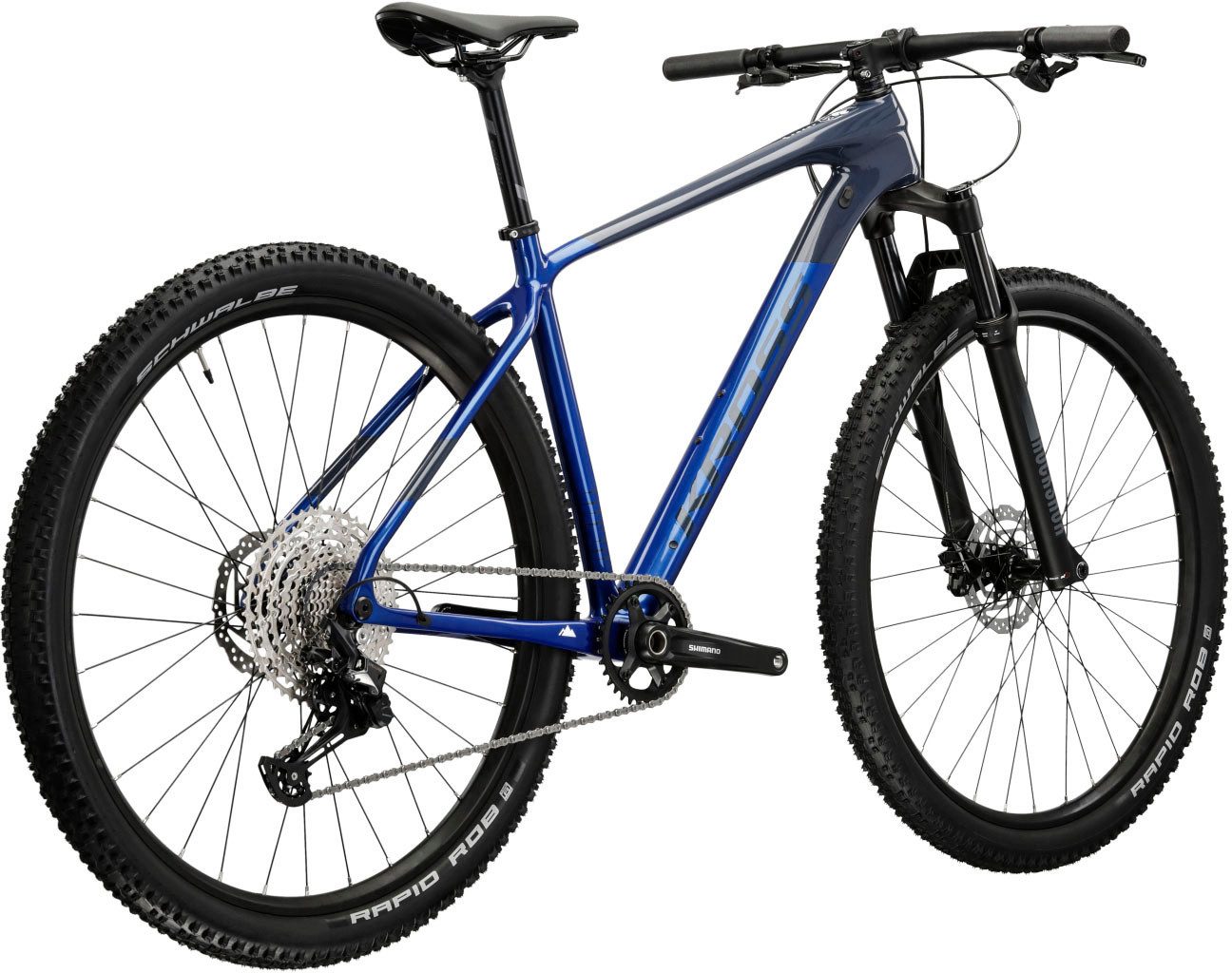 Kross Mountainbike Hardtail Level 8.0, 12 Gang Shimano DEORE M6100 Schaltwerk, Kettenschaltung, mit Carbon-Rahmen und -Gabel