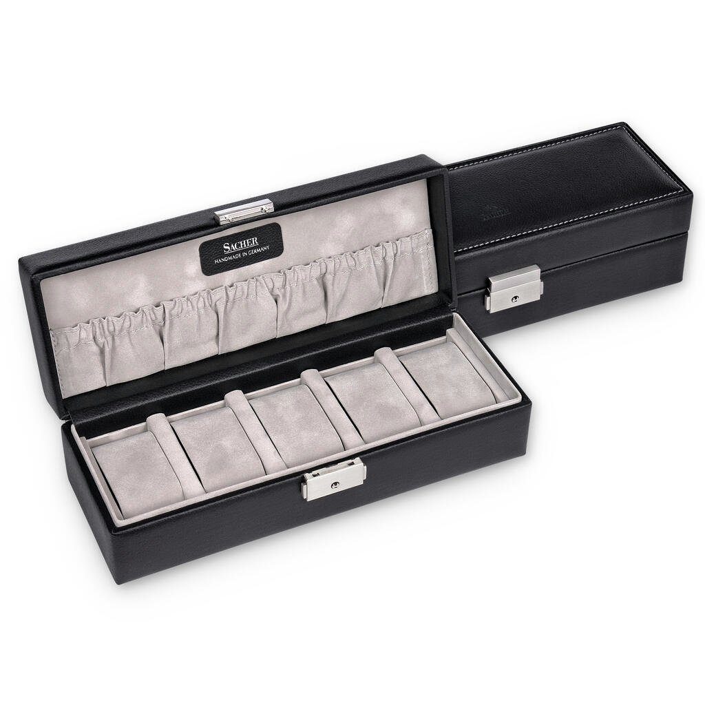 Sacher Uhrenetui Uhrenetui für 5 Uhren, Handgefertigt in Deutschland
