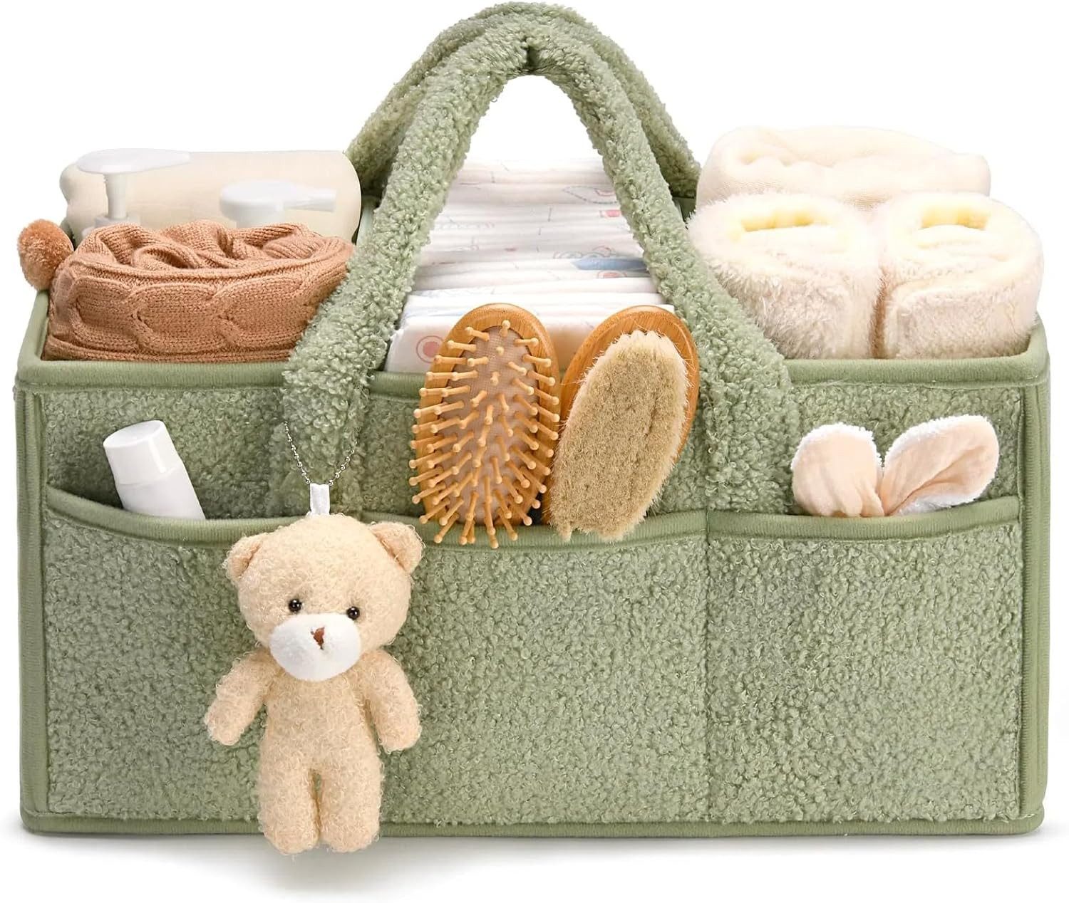 nsihing Wickeltasche Wickeltisch Organizer, Tragbarer Wickelkorb