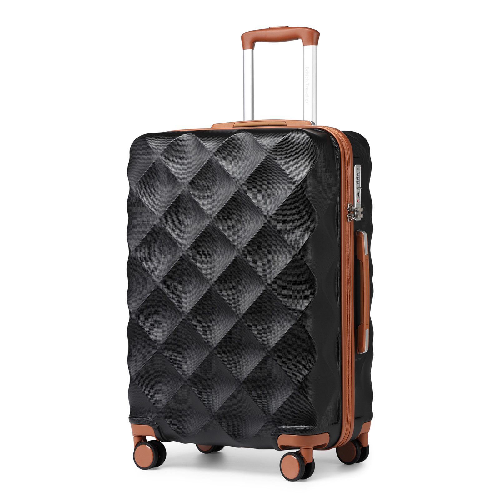 Koffer ABS+PC Trolley mit TSA-Schloss, Ideal als Reisekoffer, Rollkoffer
